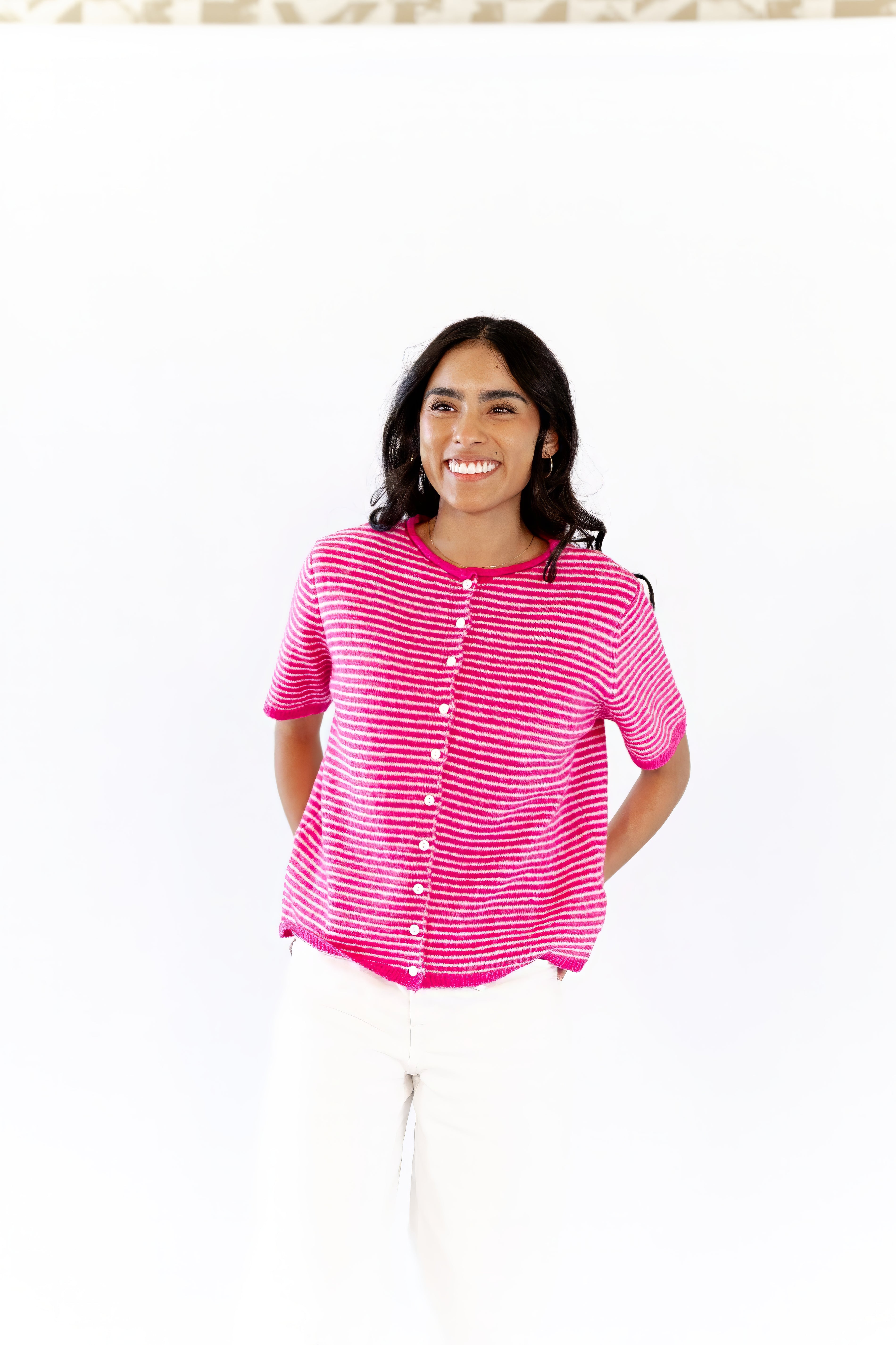 Lila Striped Cardigan