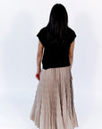 Quenton Pleated Midi Skirt