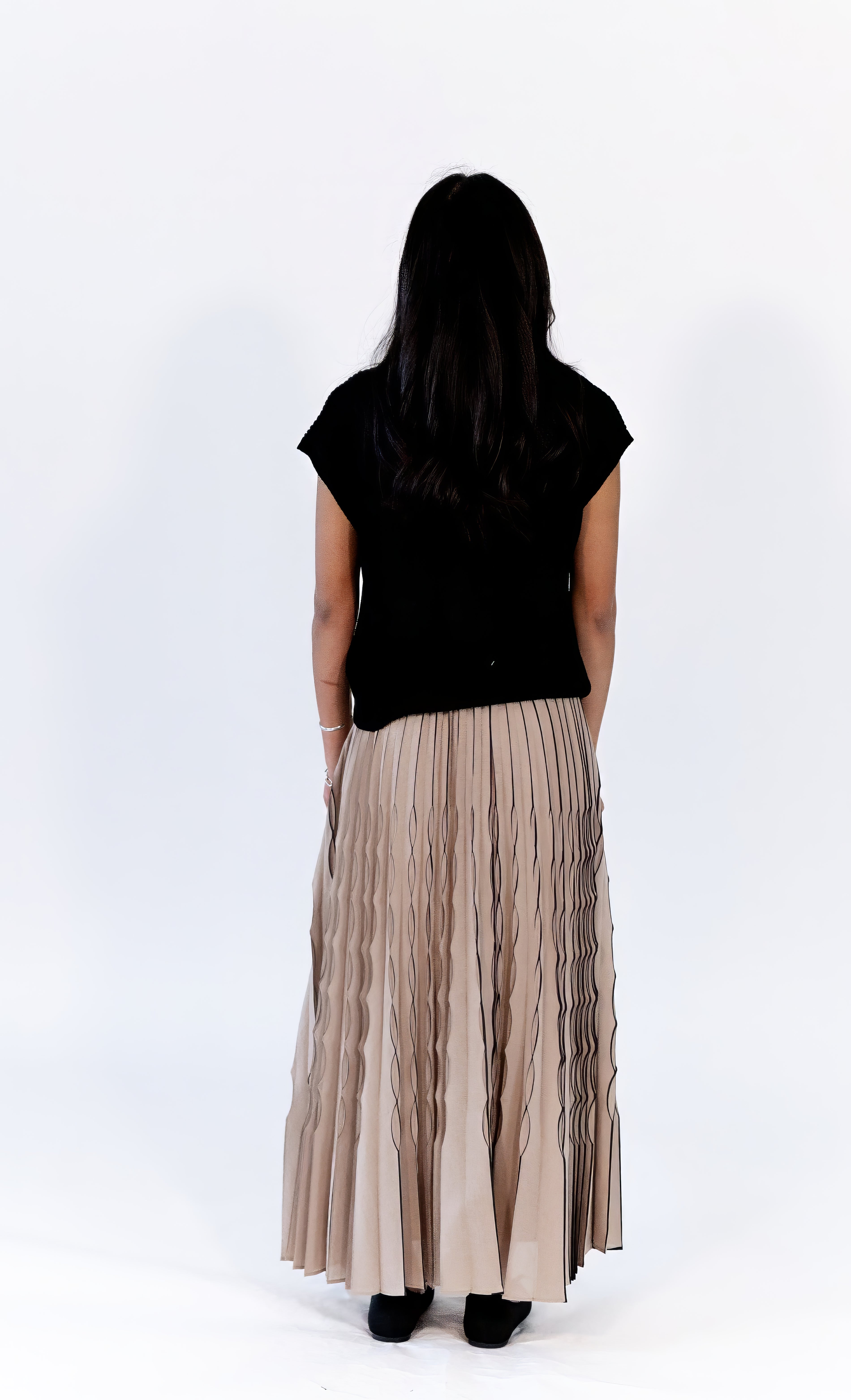 Quenton Pleated Midi Skirt