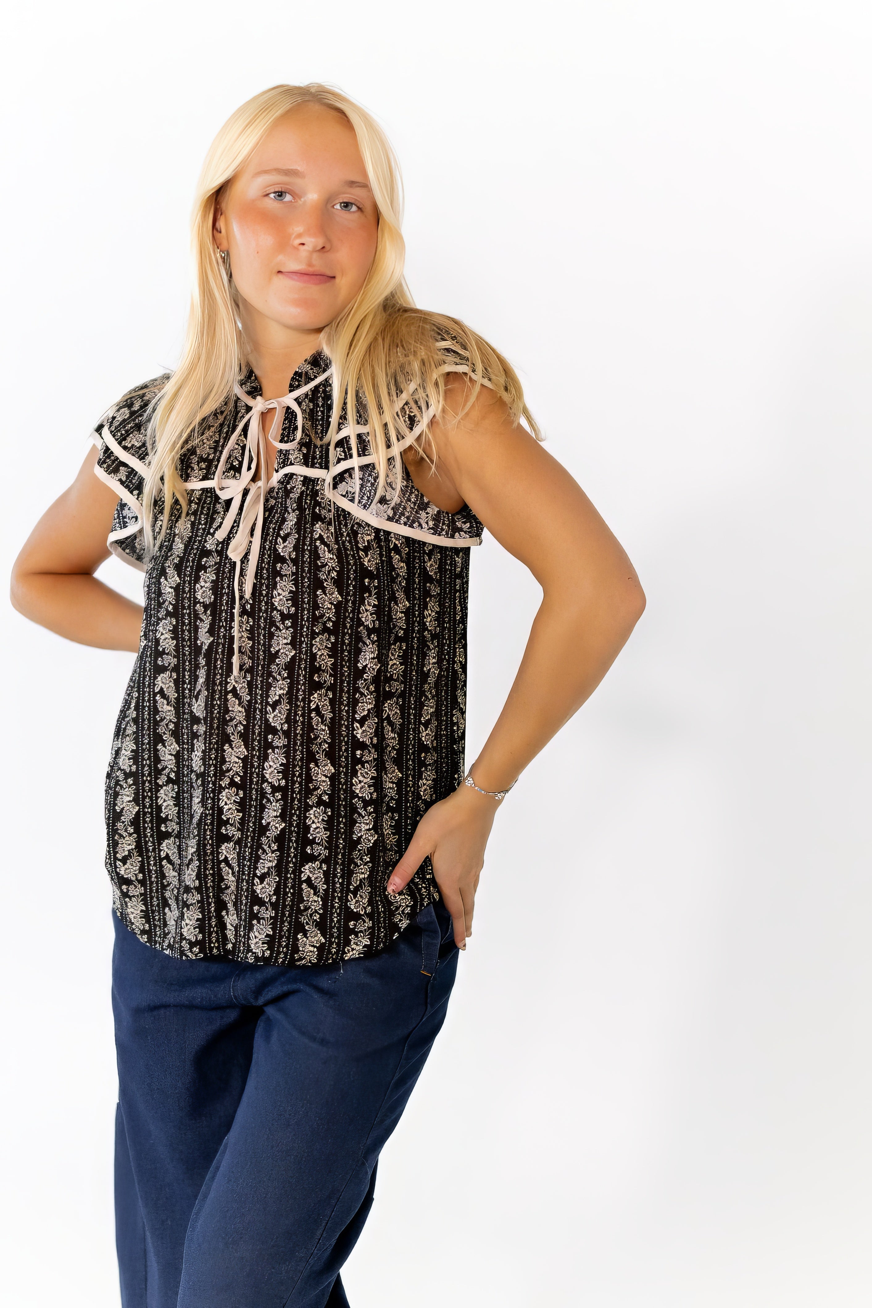 Tanya Striped Floral Top