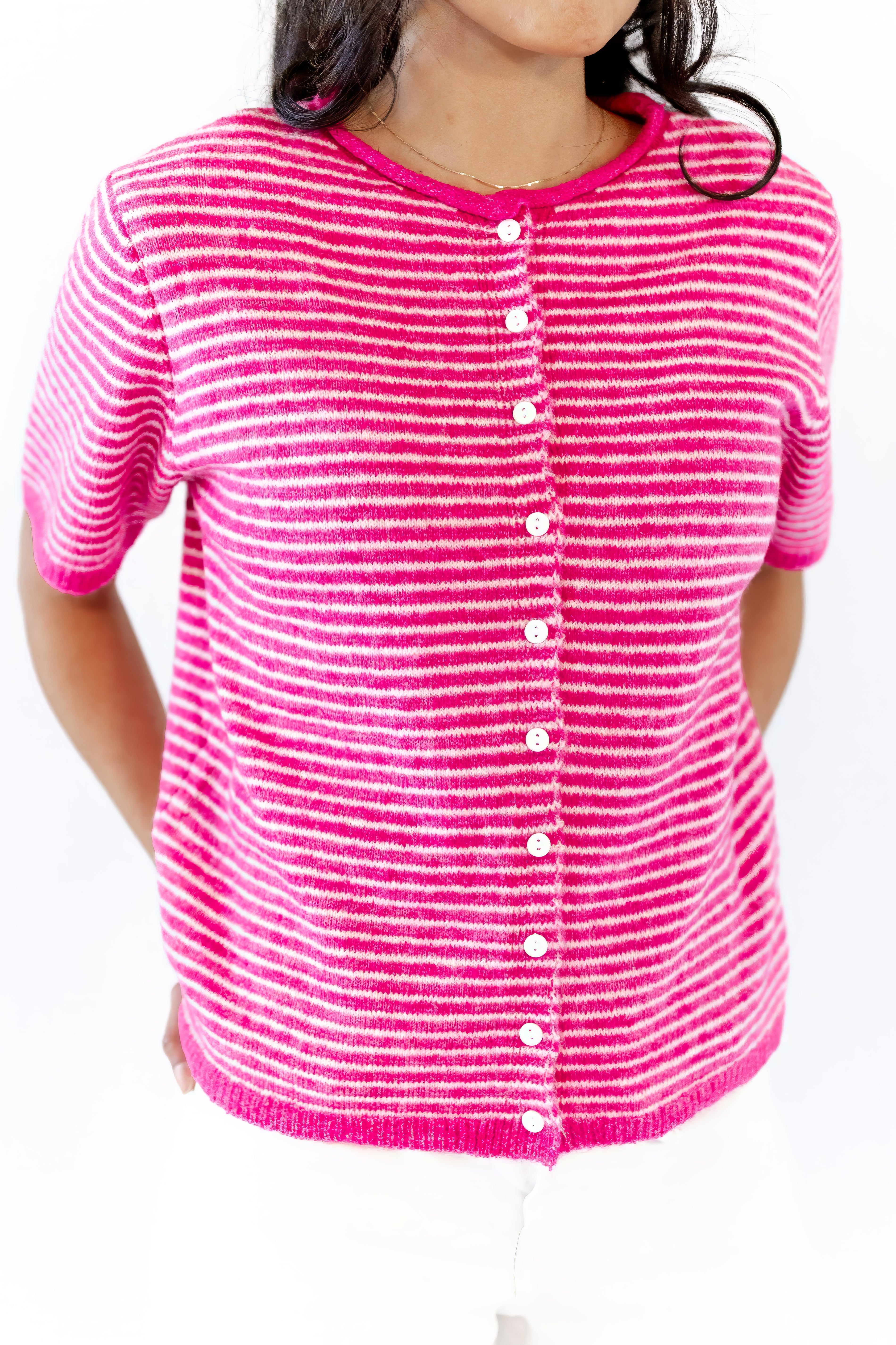 Lila Striped Cardigan