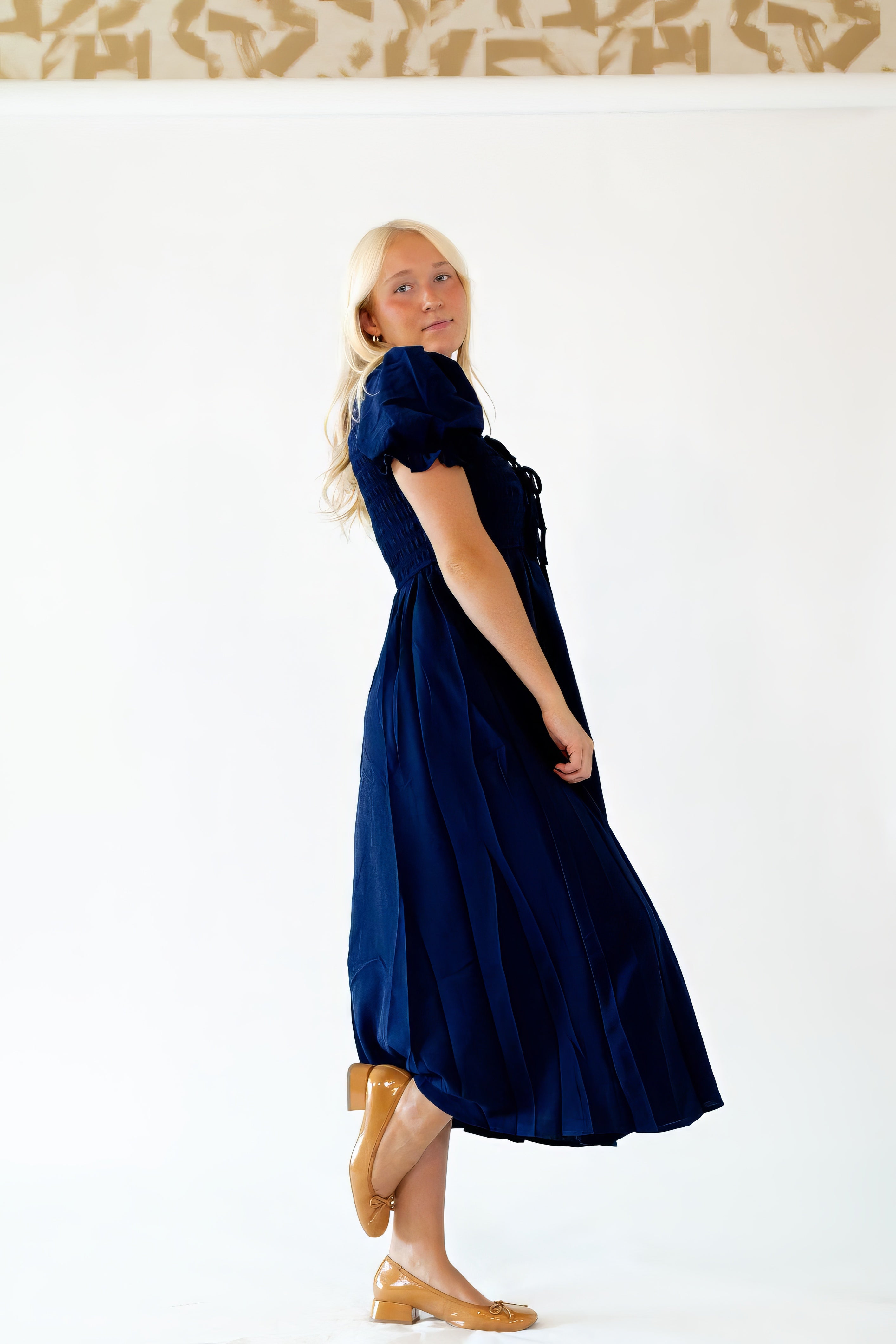 Tybald Bow Detail Midi Dress