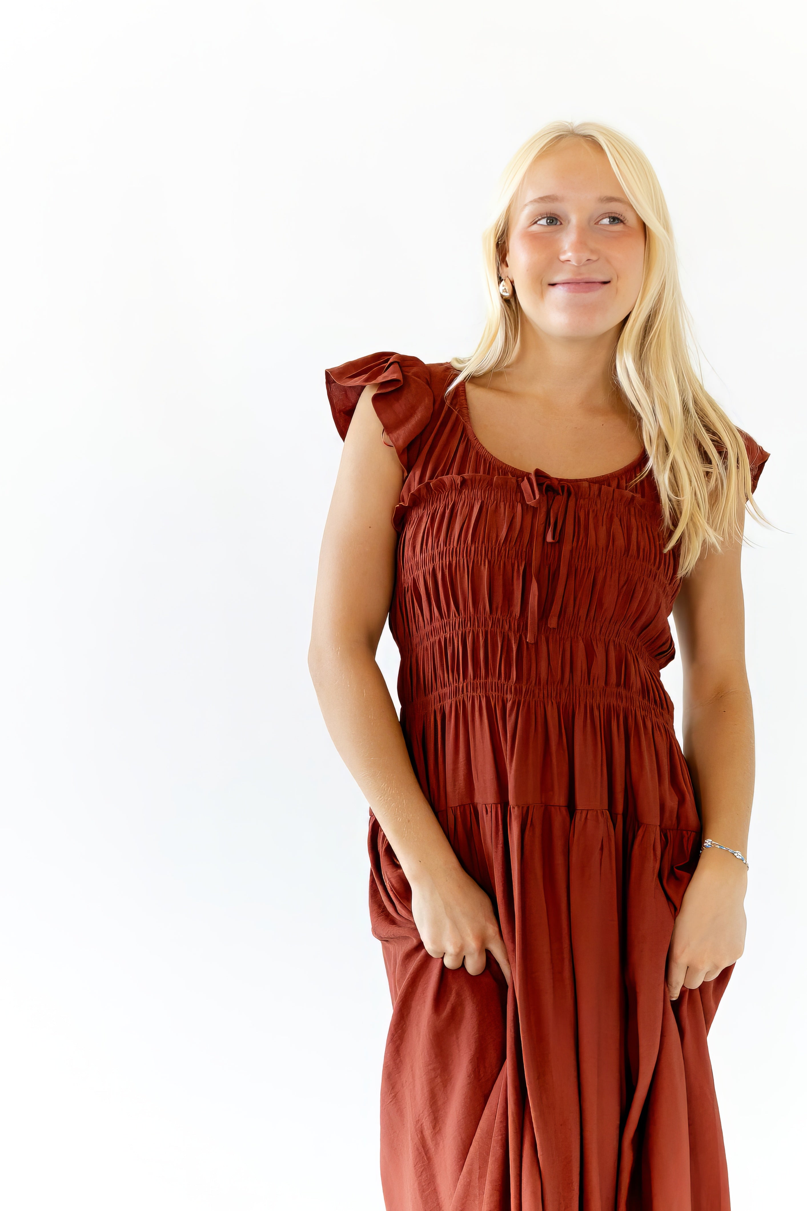 Rabane Ruffle Sleeve Dress