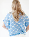 Bow Argyle Knit Top