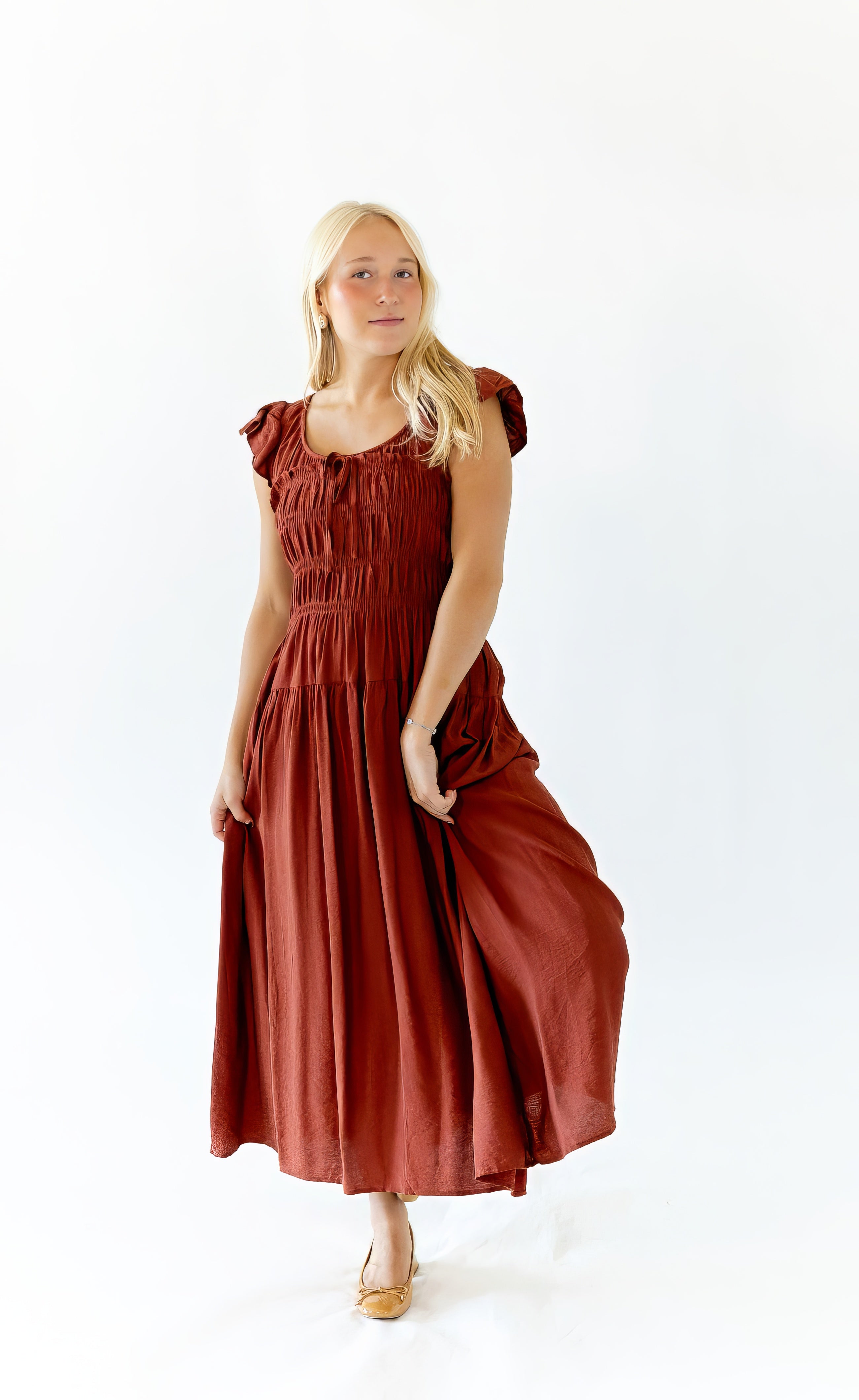 Rabane Ruffle Sleeve Dress