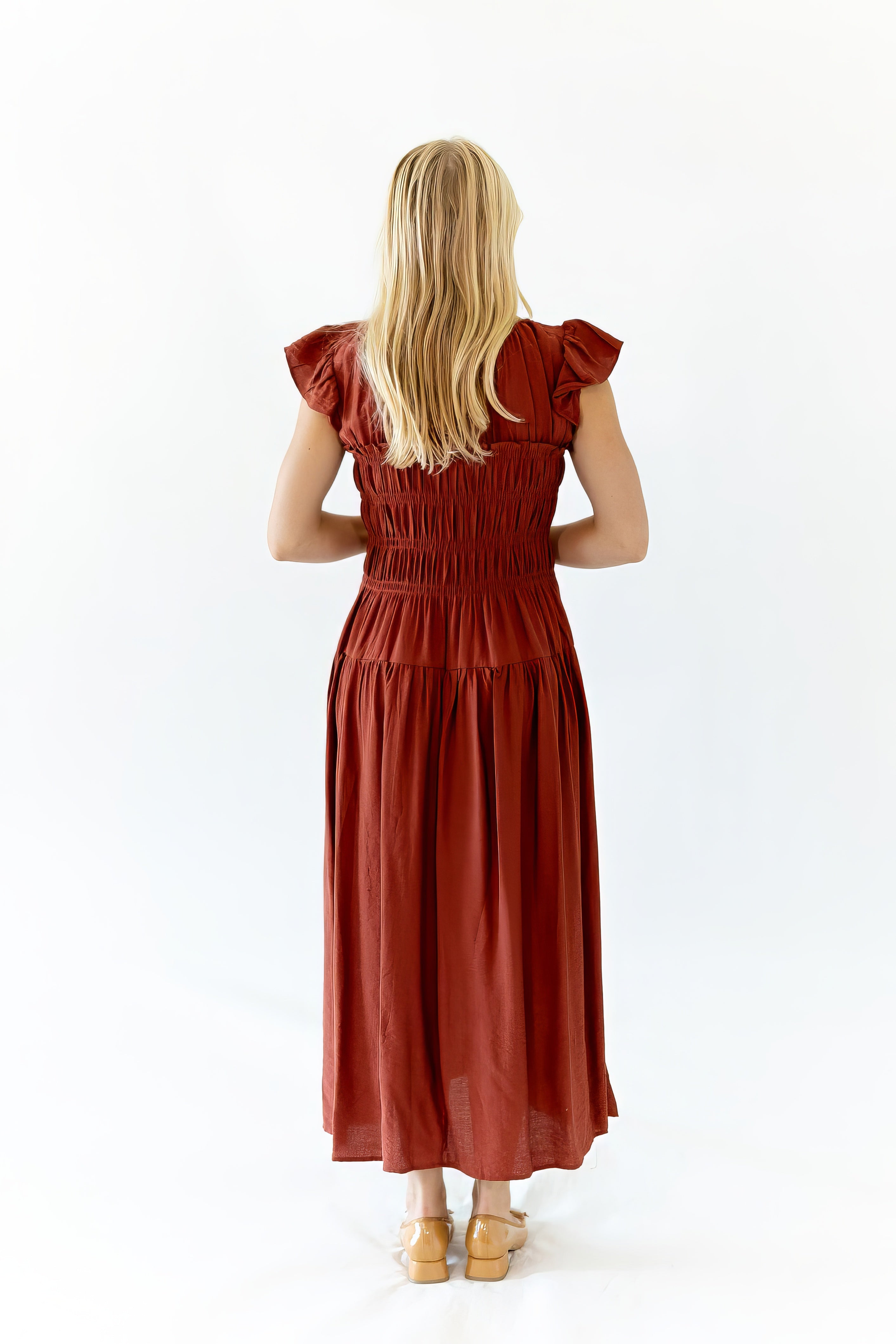 Rabane Ruffle Sleeve Dress
