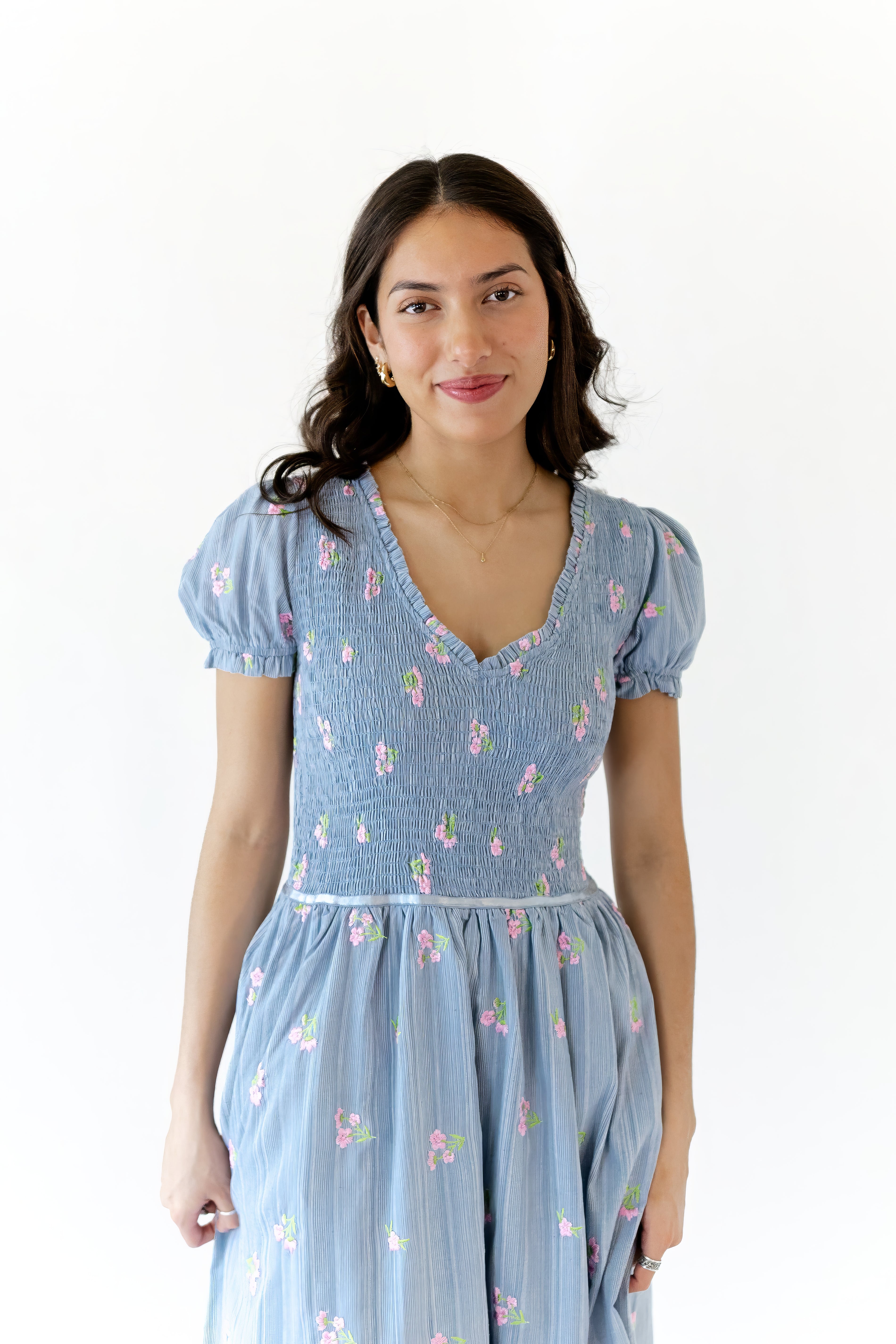 Harlowe Smocked Midi Dress