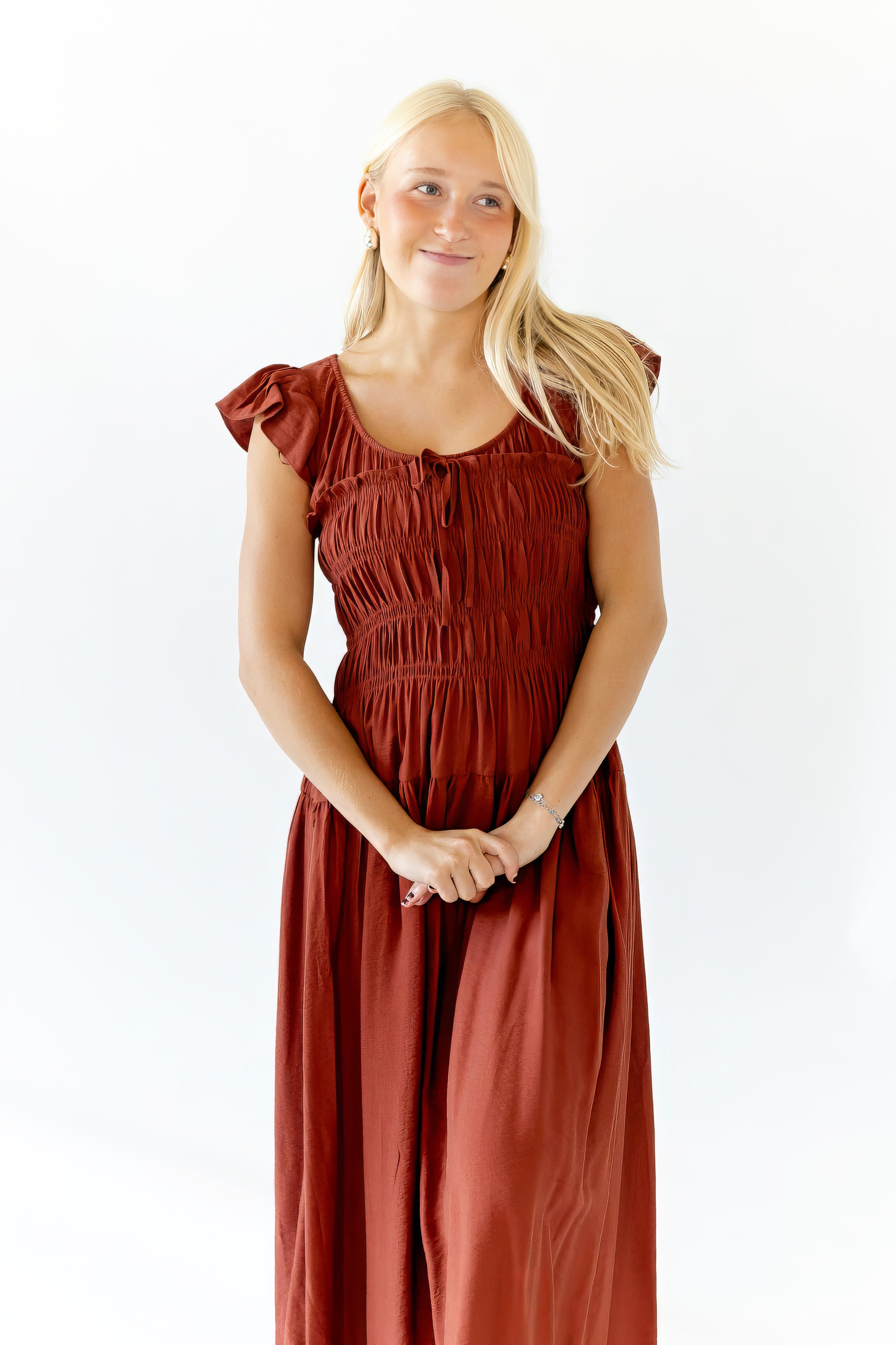 Rabane Ruffle Sleeve Dress
