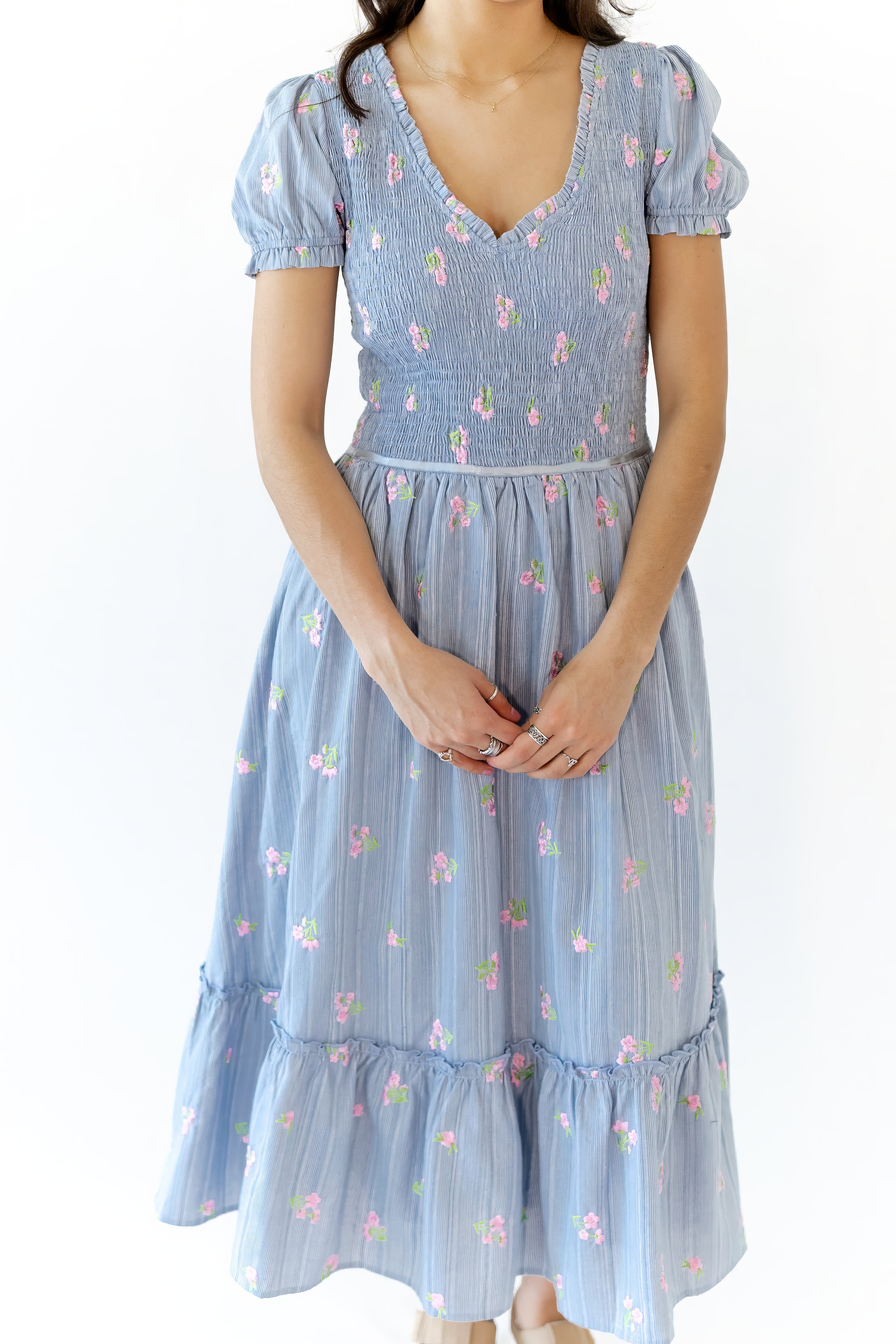 Harlowe Smocked Midi Dress