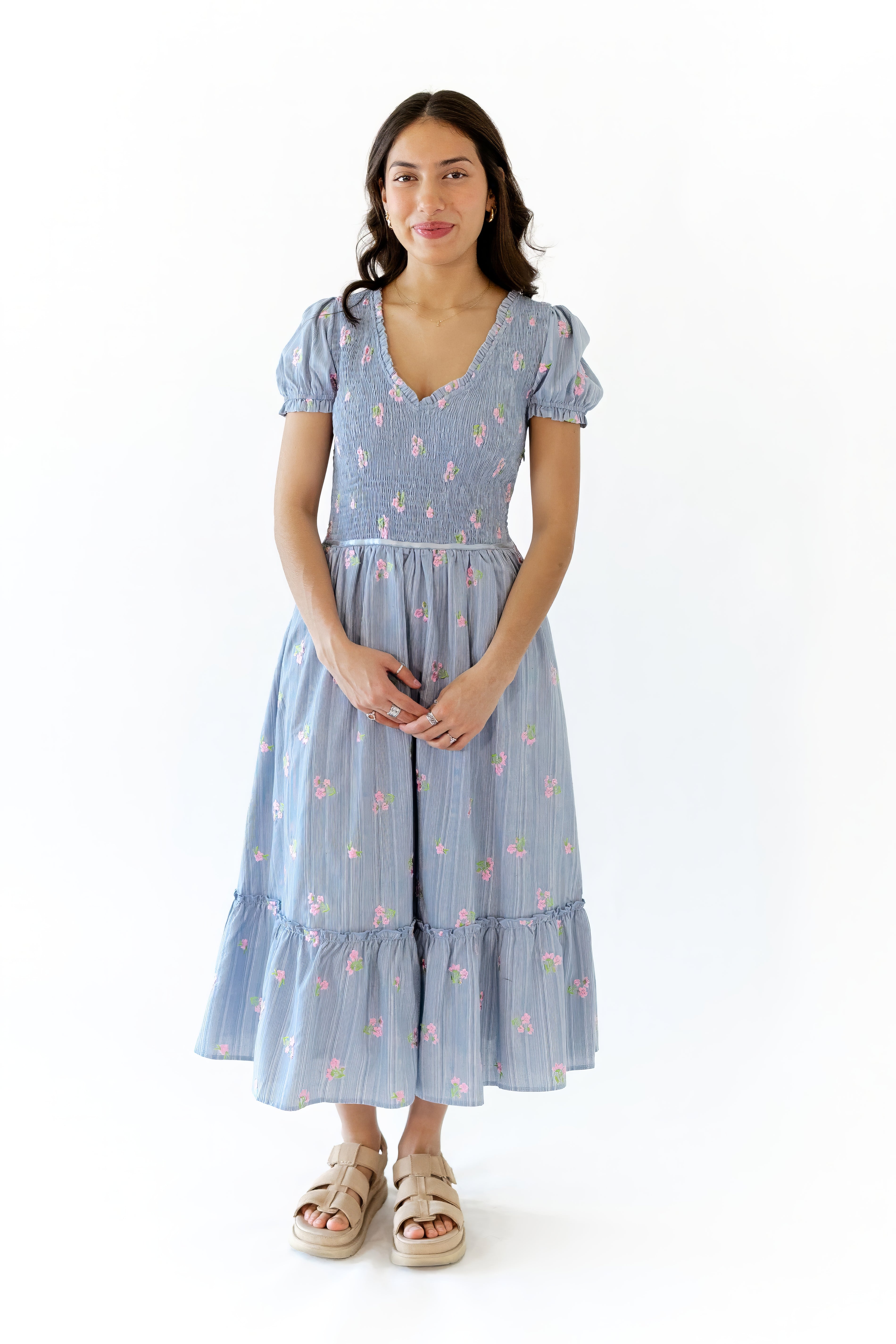 Harlowe Smocked Midi Dress