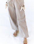 Milene Bow Detail Pants · Taupe