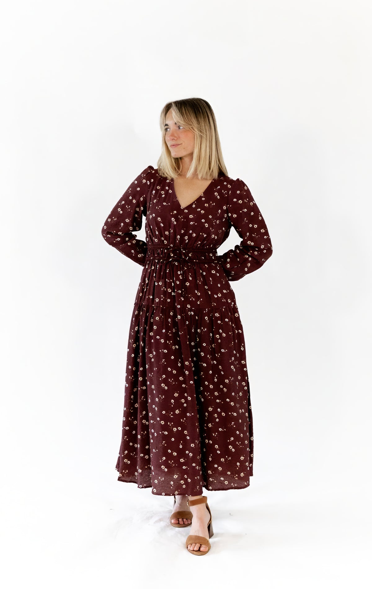 Liza Floral Print Midi Dress