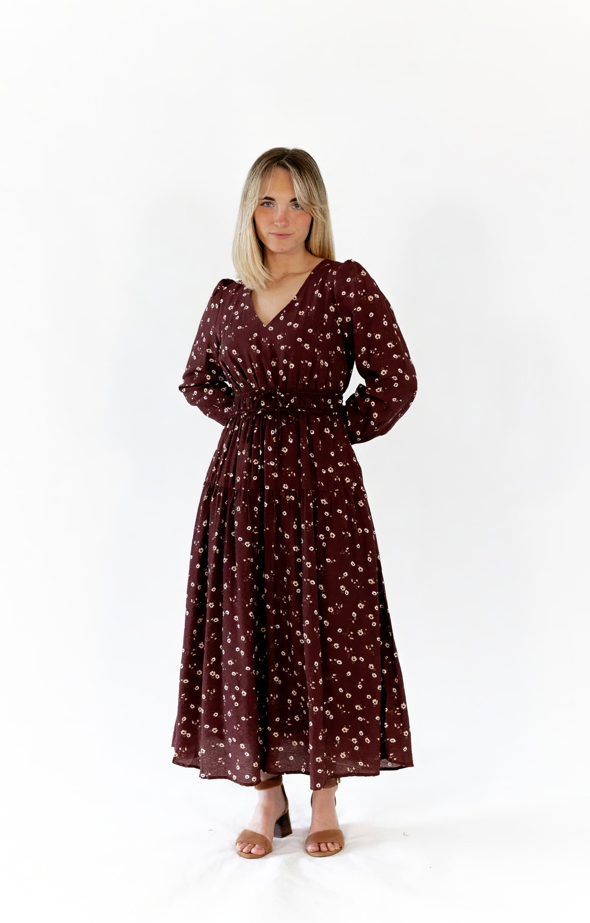 Liza Floral Print Midi Dress