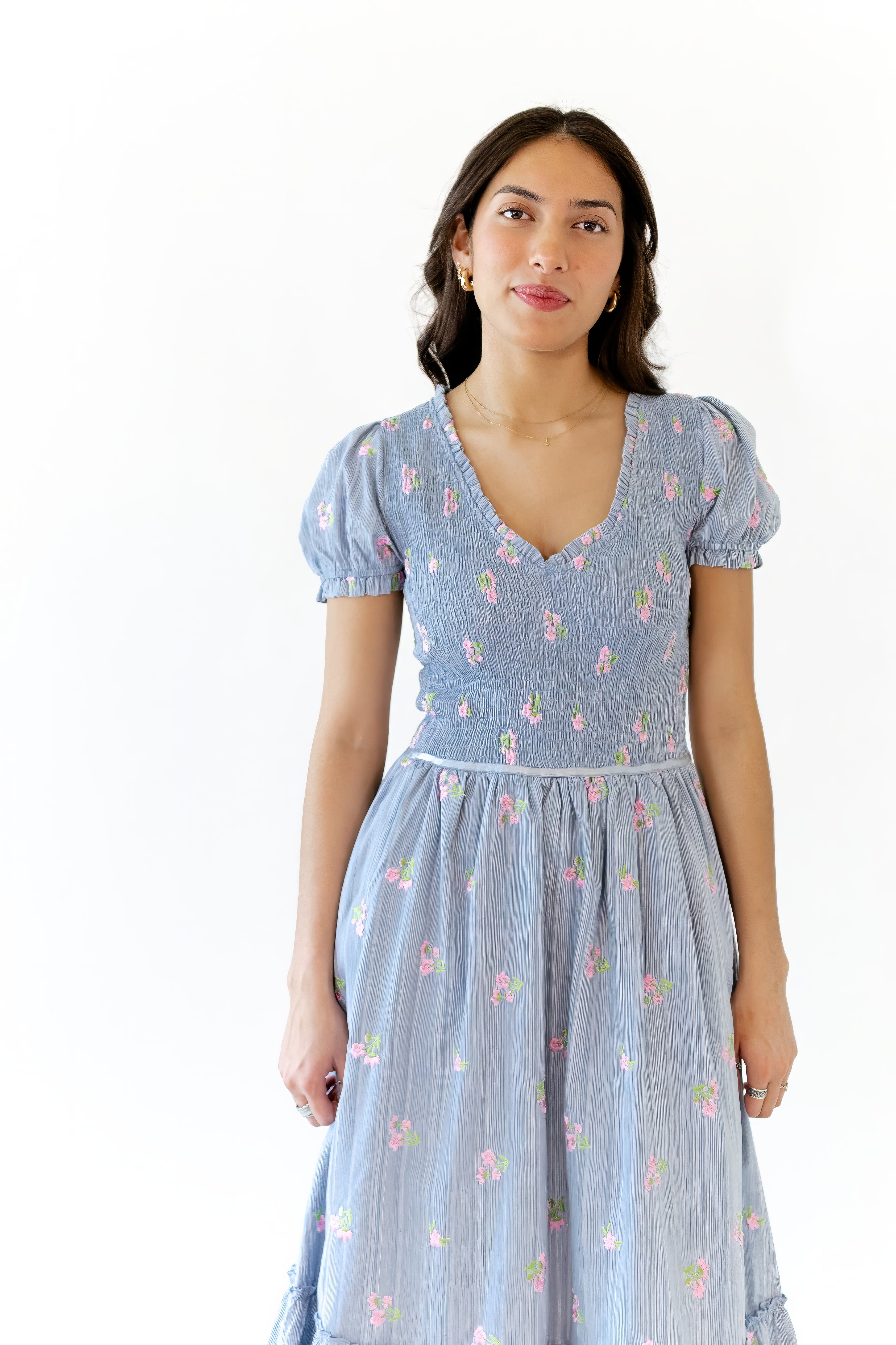 Harlowe Smocked Midi Dress
