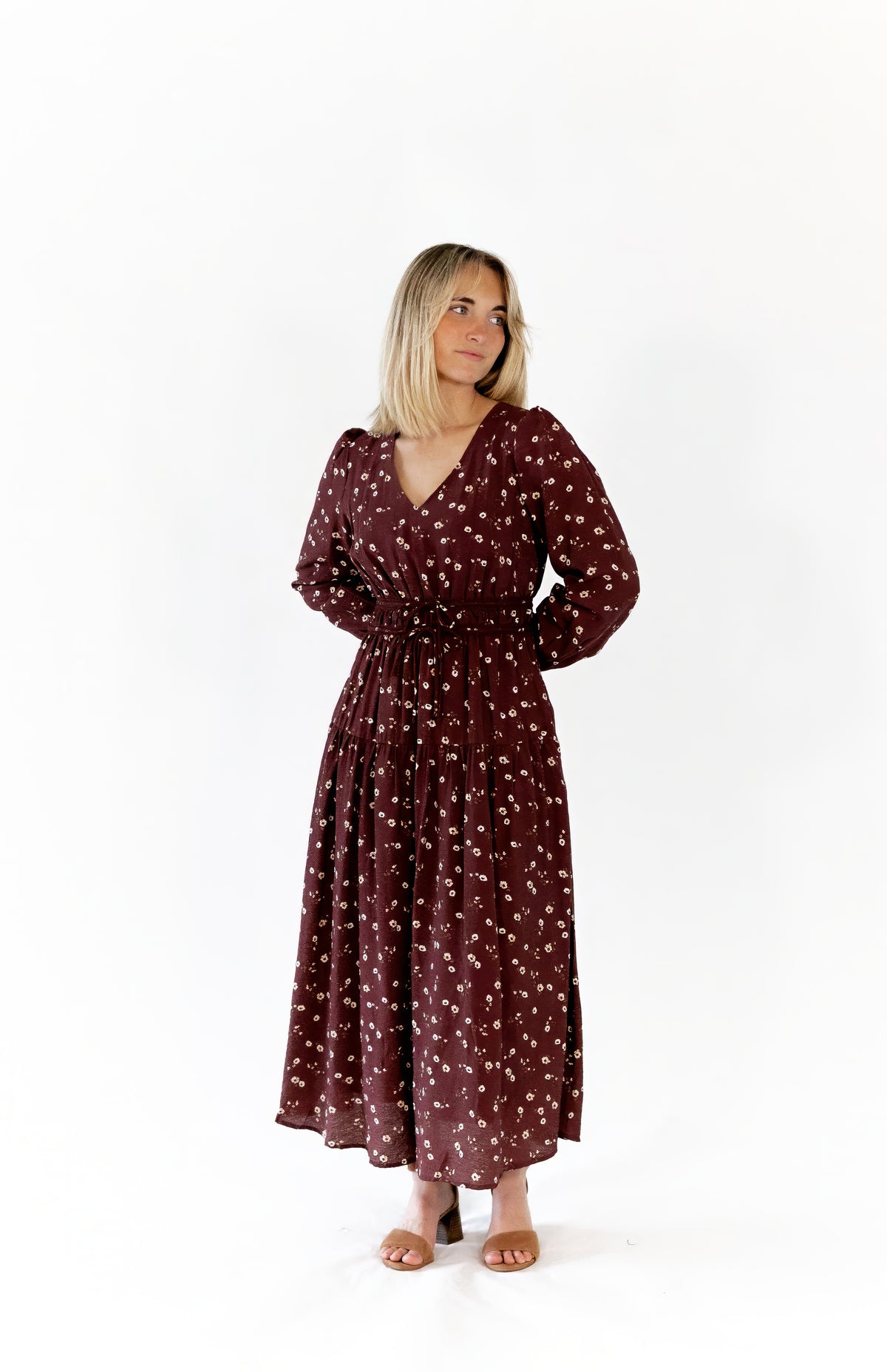 Liza Floral Print Midi Dress