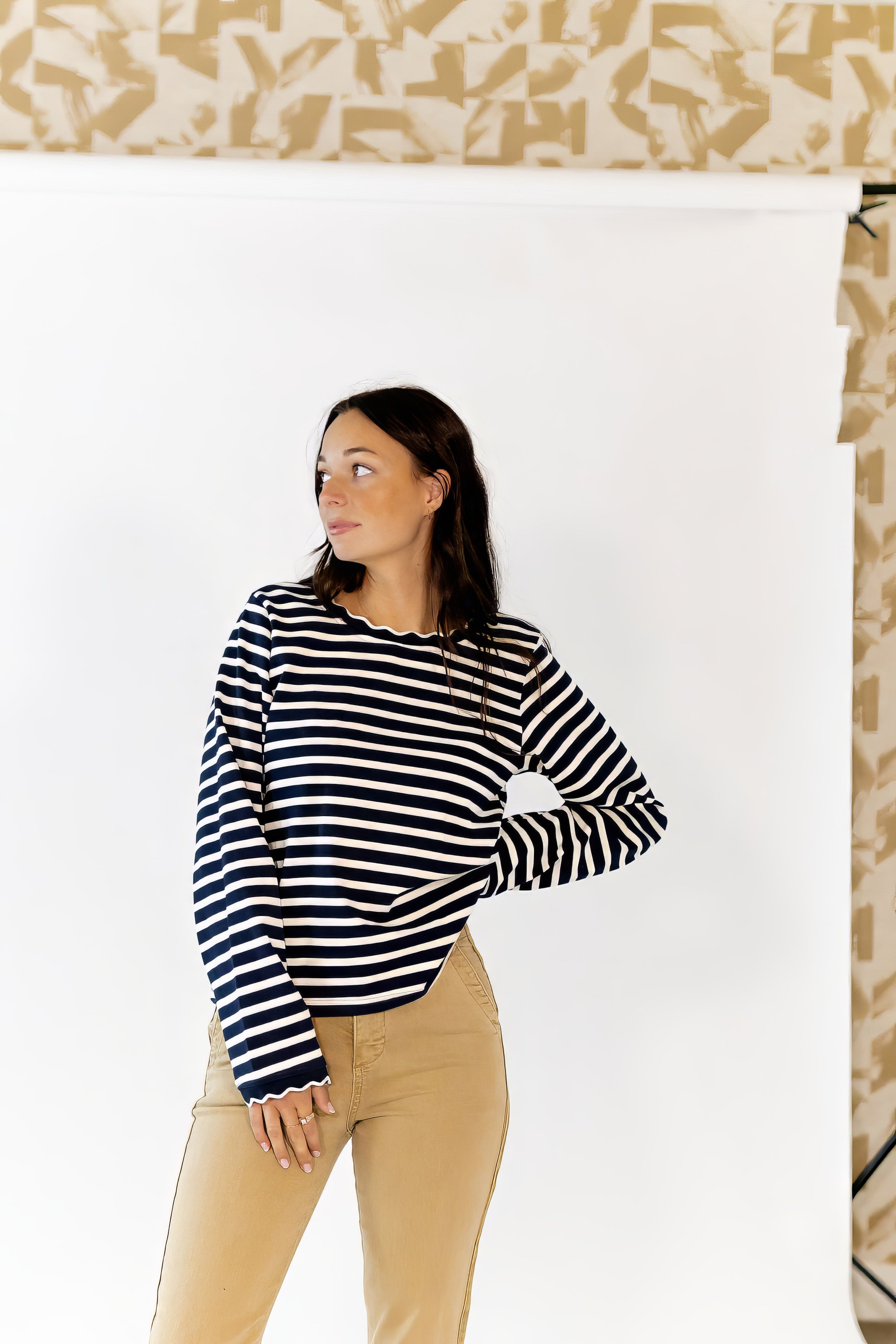 Laudine Scallop Detail Top