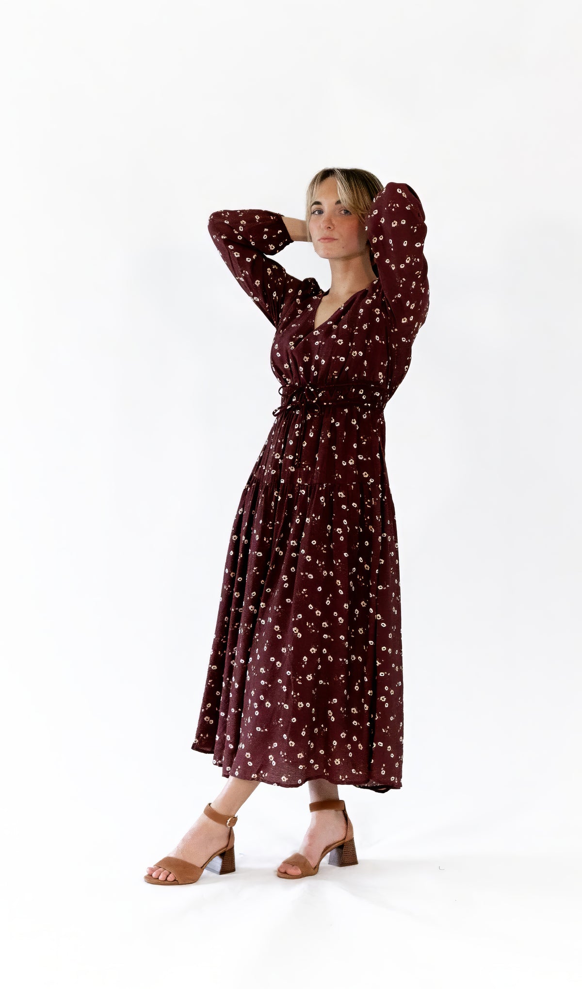 Liza Floral Print Midi Dress