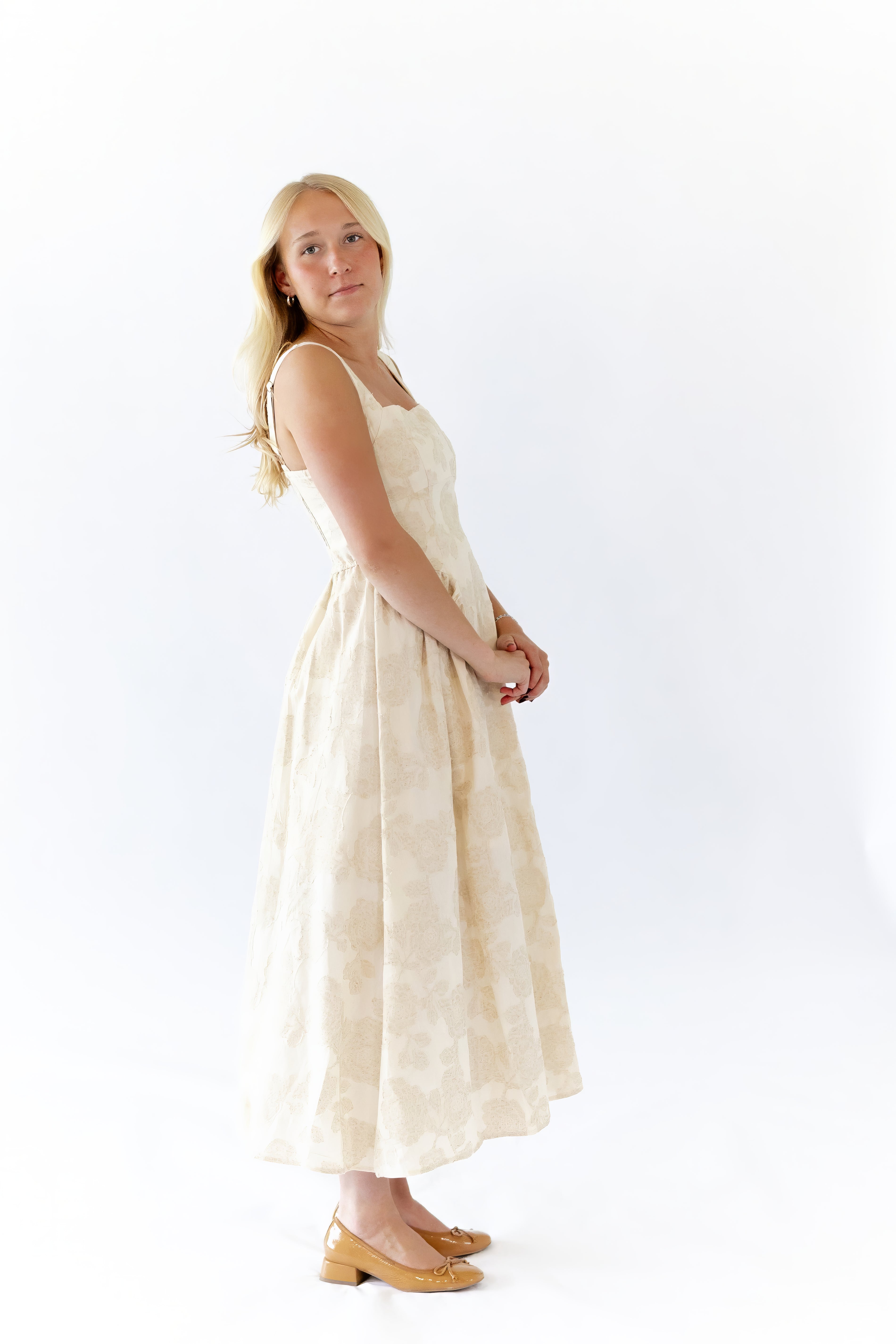 Tayna Jacquard Midi Dress