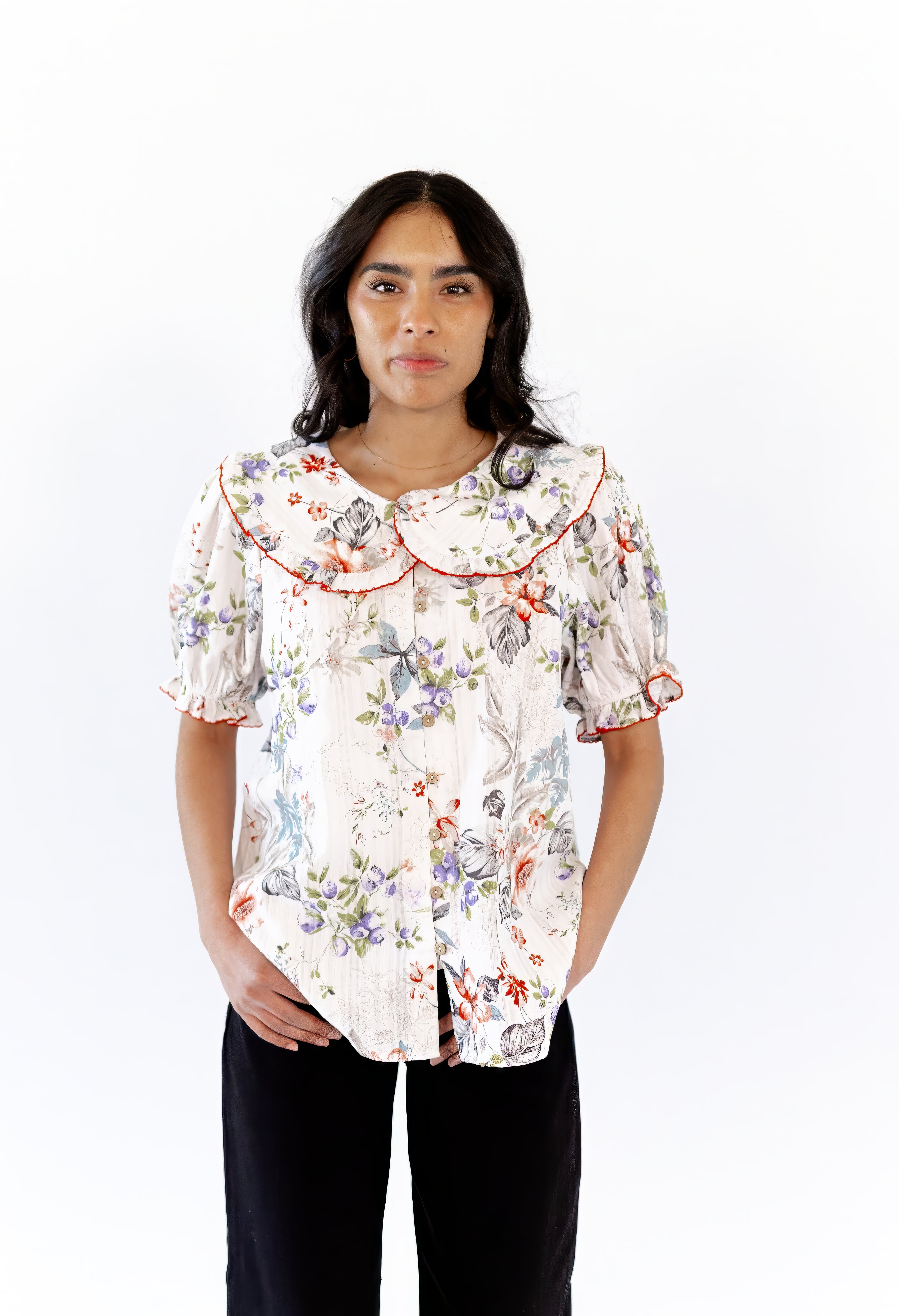 Jada Botanical Print Top