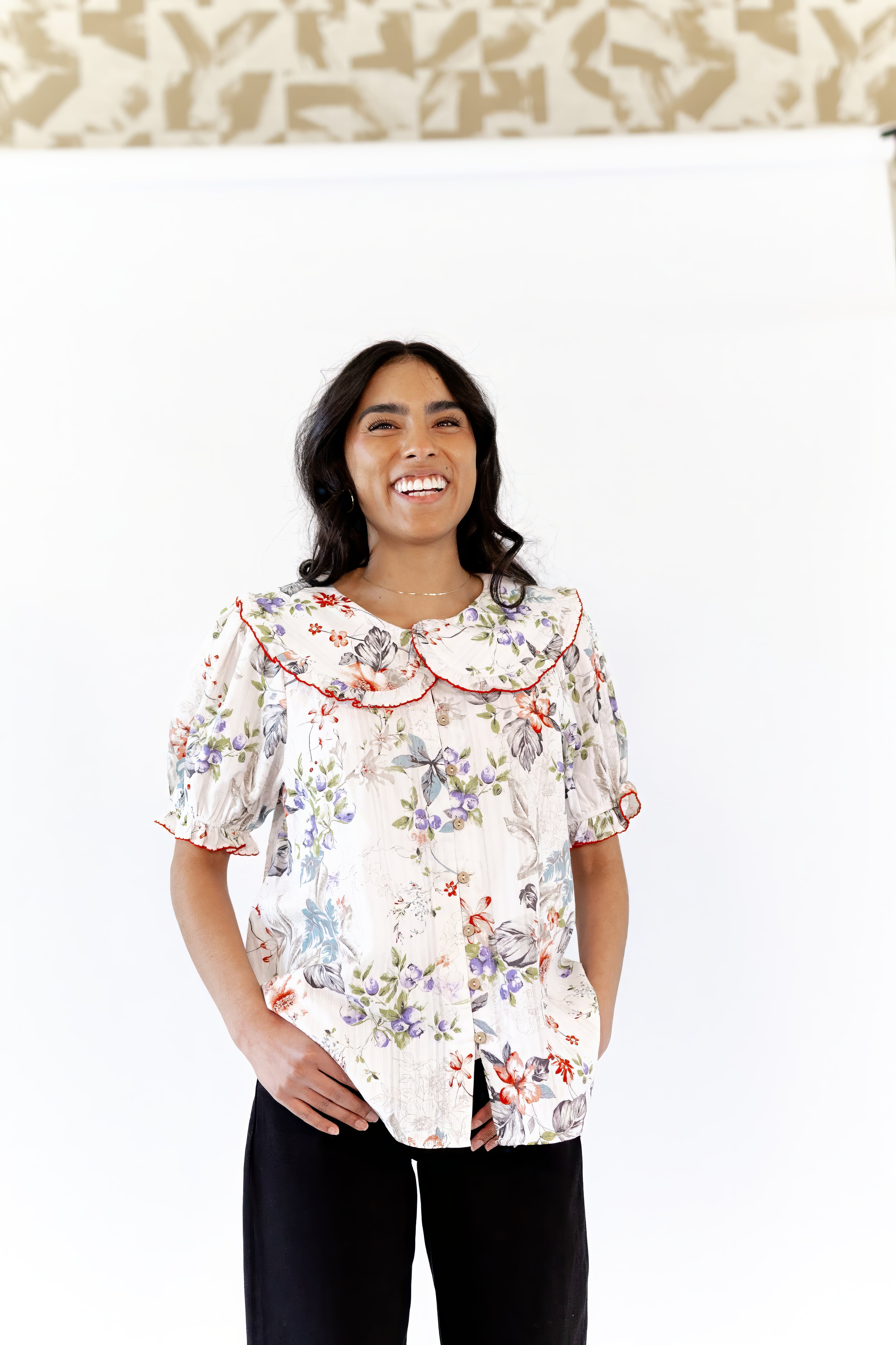 Jada Botanical Print Top