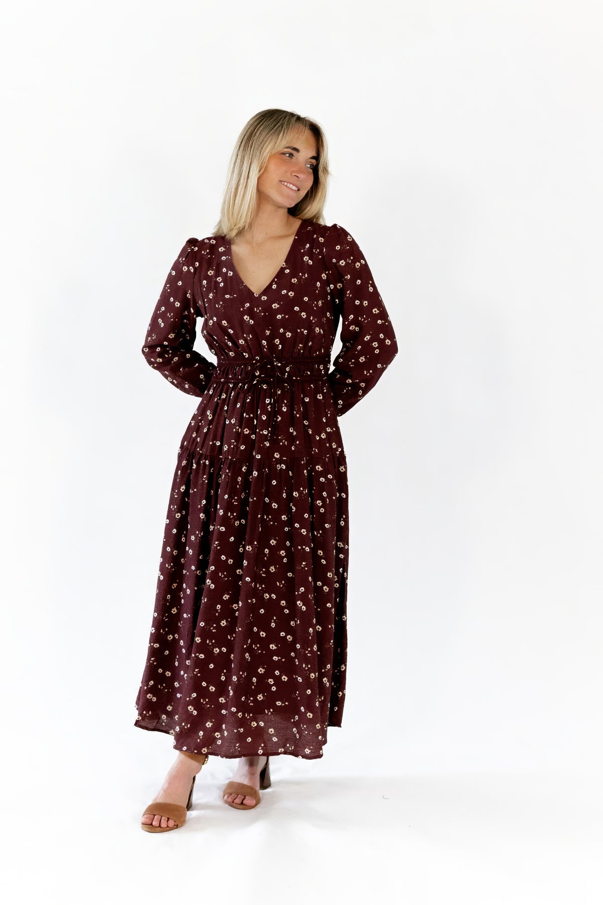Liza Floral Print Midi Dress