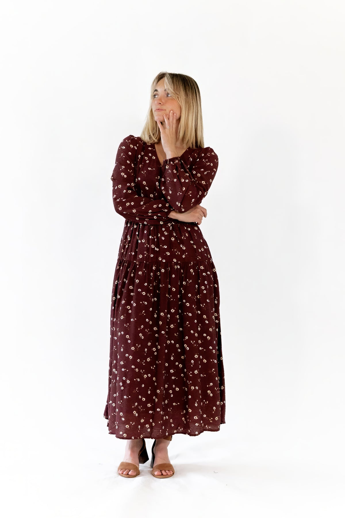 Liza Floral Print Midi Dress