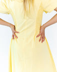 Lemon Drop Smocked Side Dress