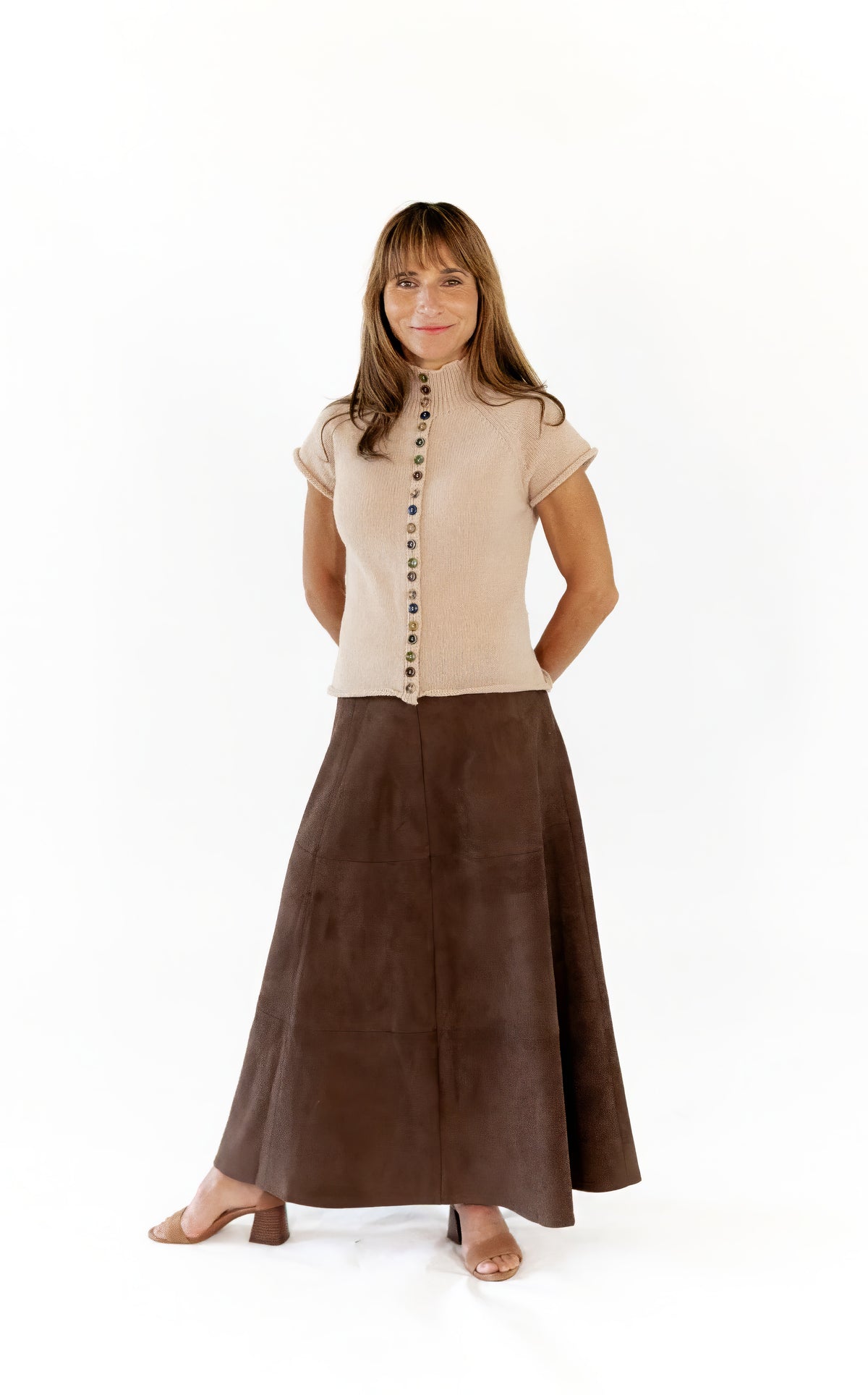 Phoebe Mixed Button Top