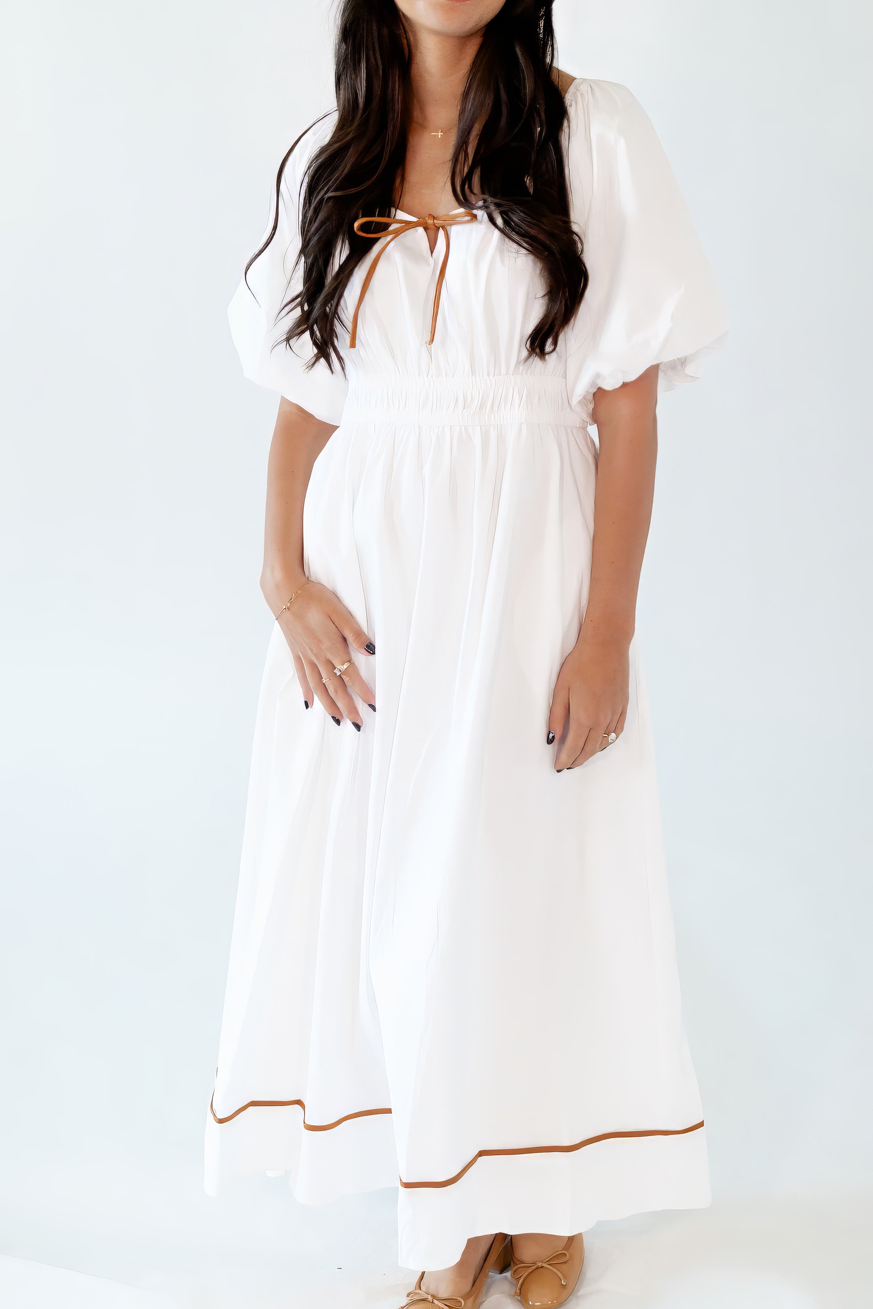 Cindy Piped Midi Dress