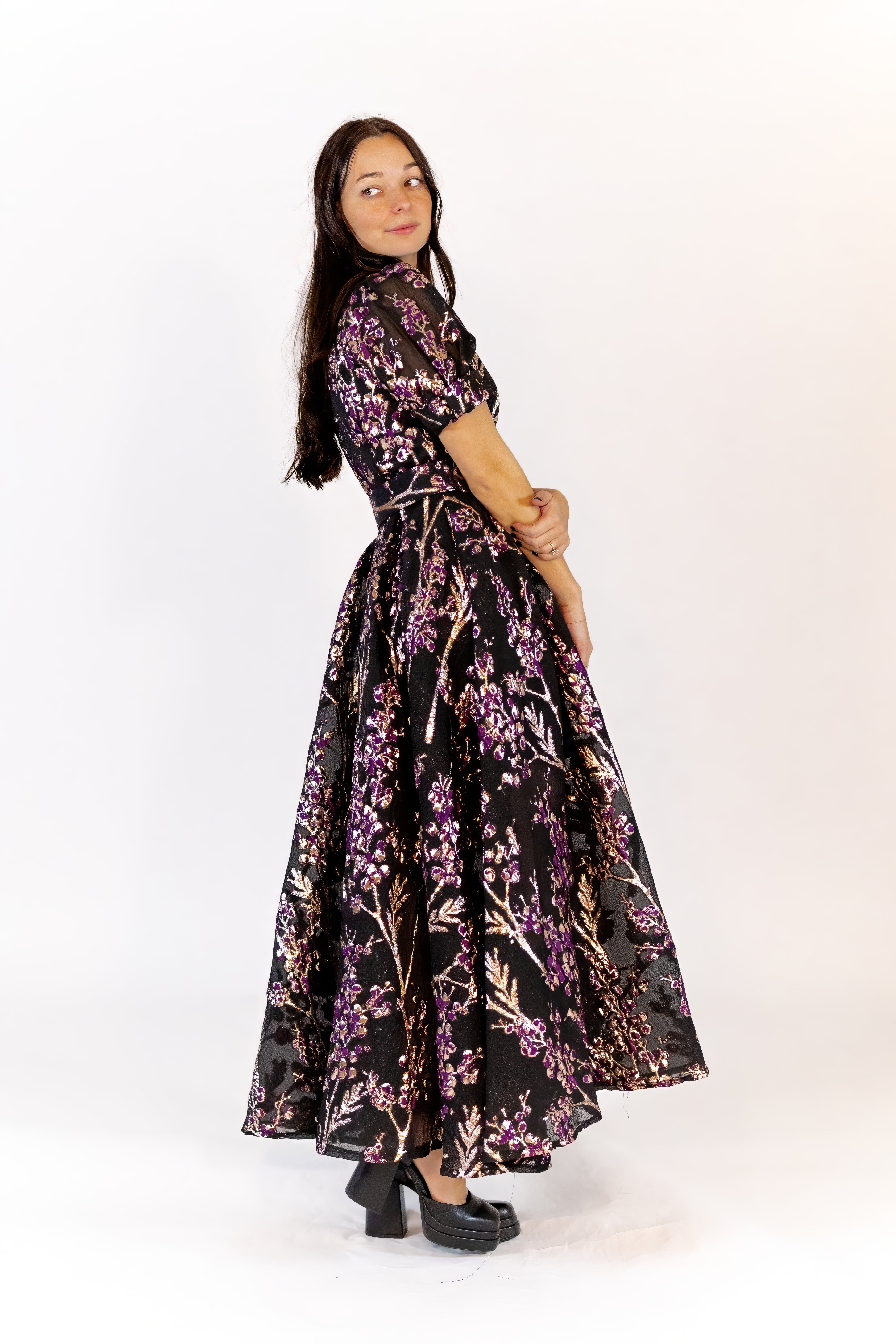 Luna Brocade Button Up Maxi
