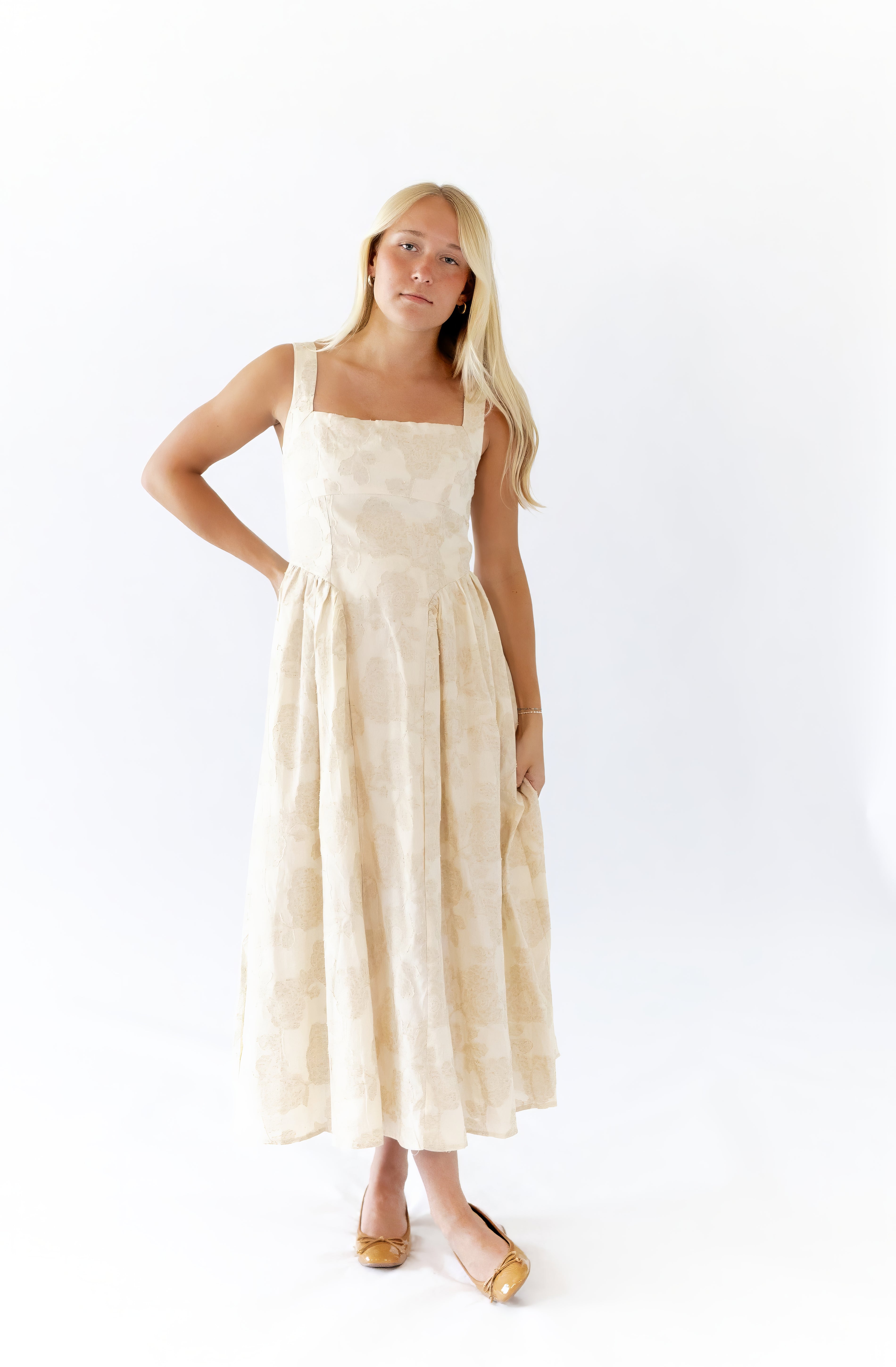 Tayna Jacquard Midi Dress