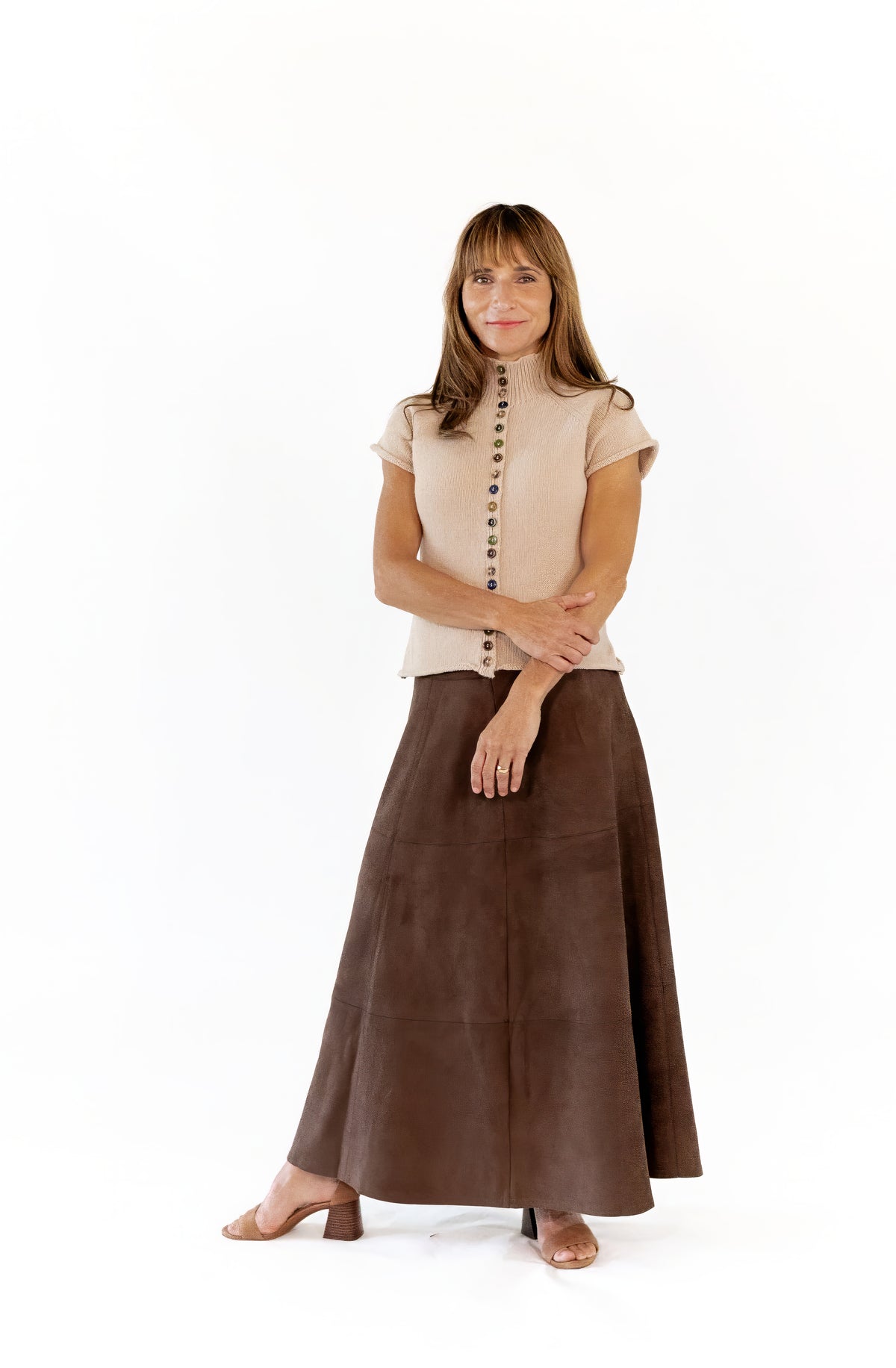 Phoebe Mixed Button Top