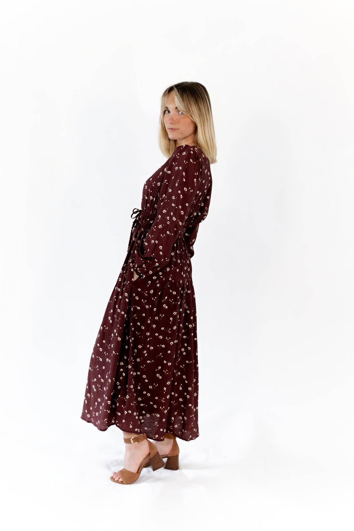 Liza Floral Print Midi Dress