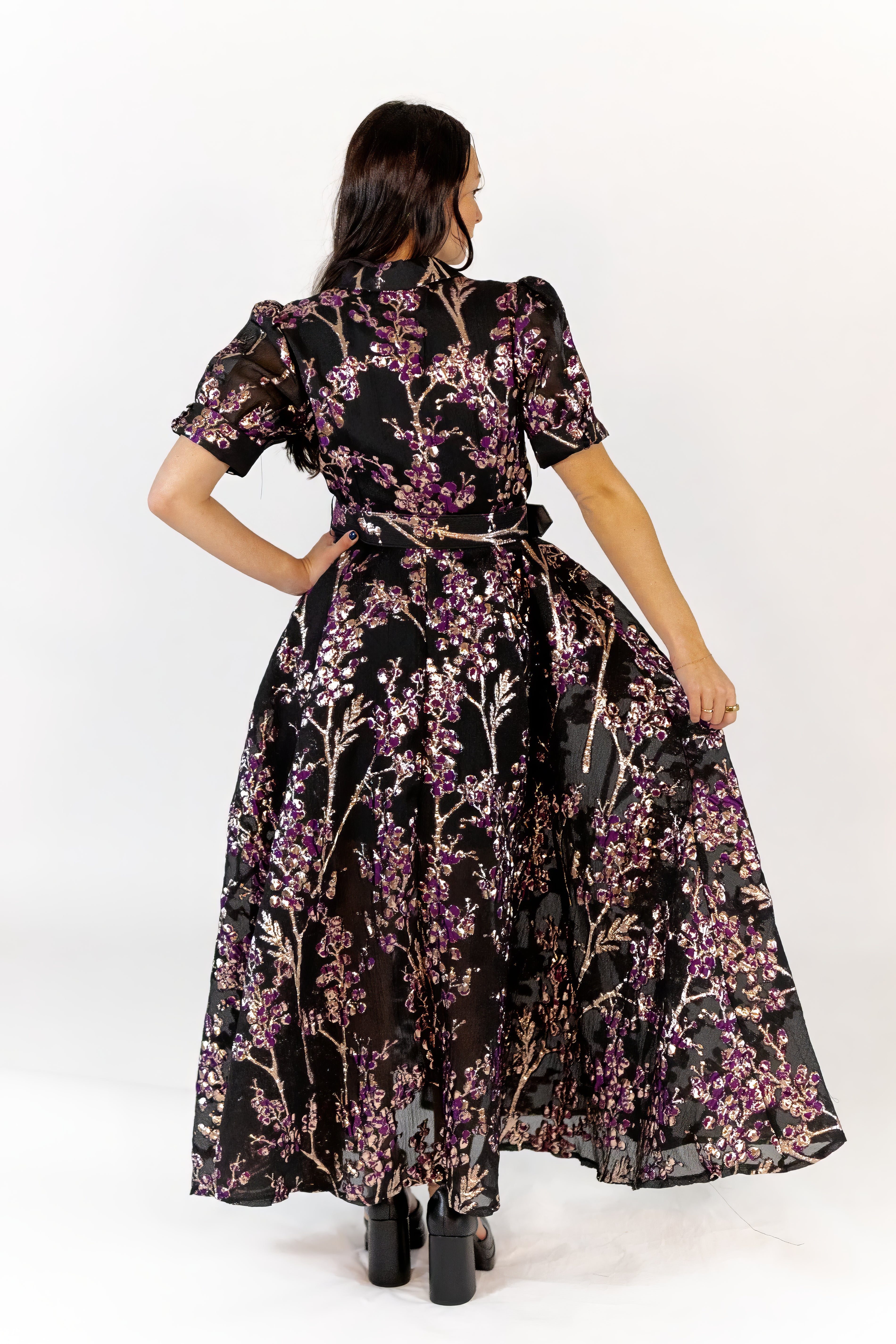 Luna Brocade Button Up Maxi