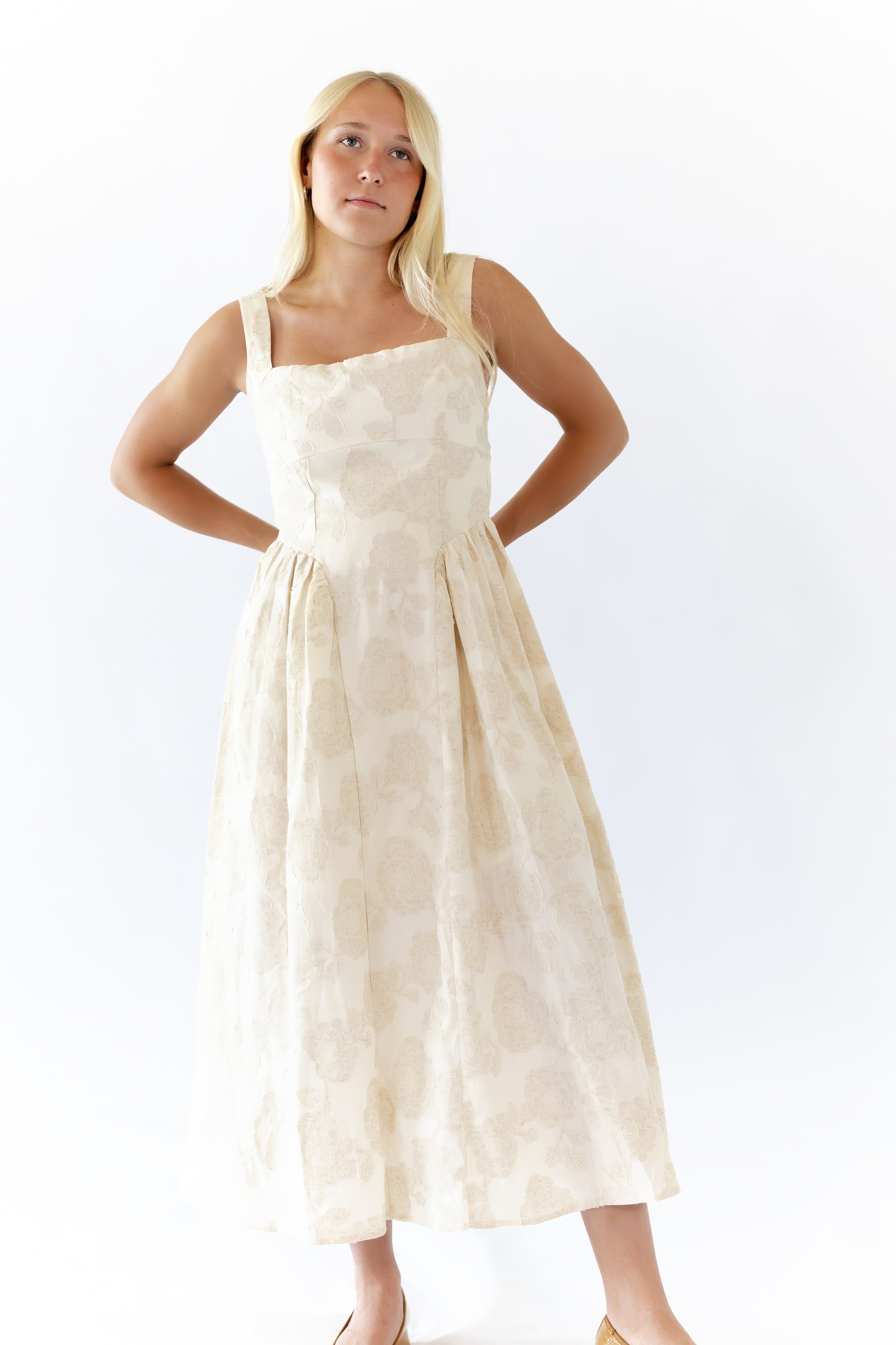 Tayna Jacquard Midi Dress
