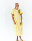Lemon Drop Smocked Side Dress