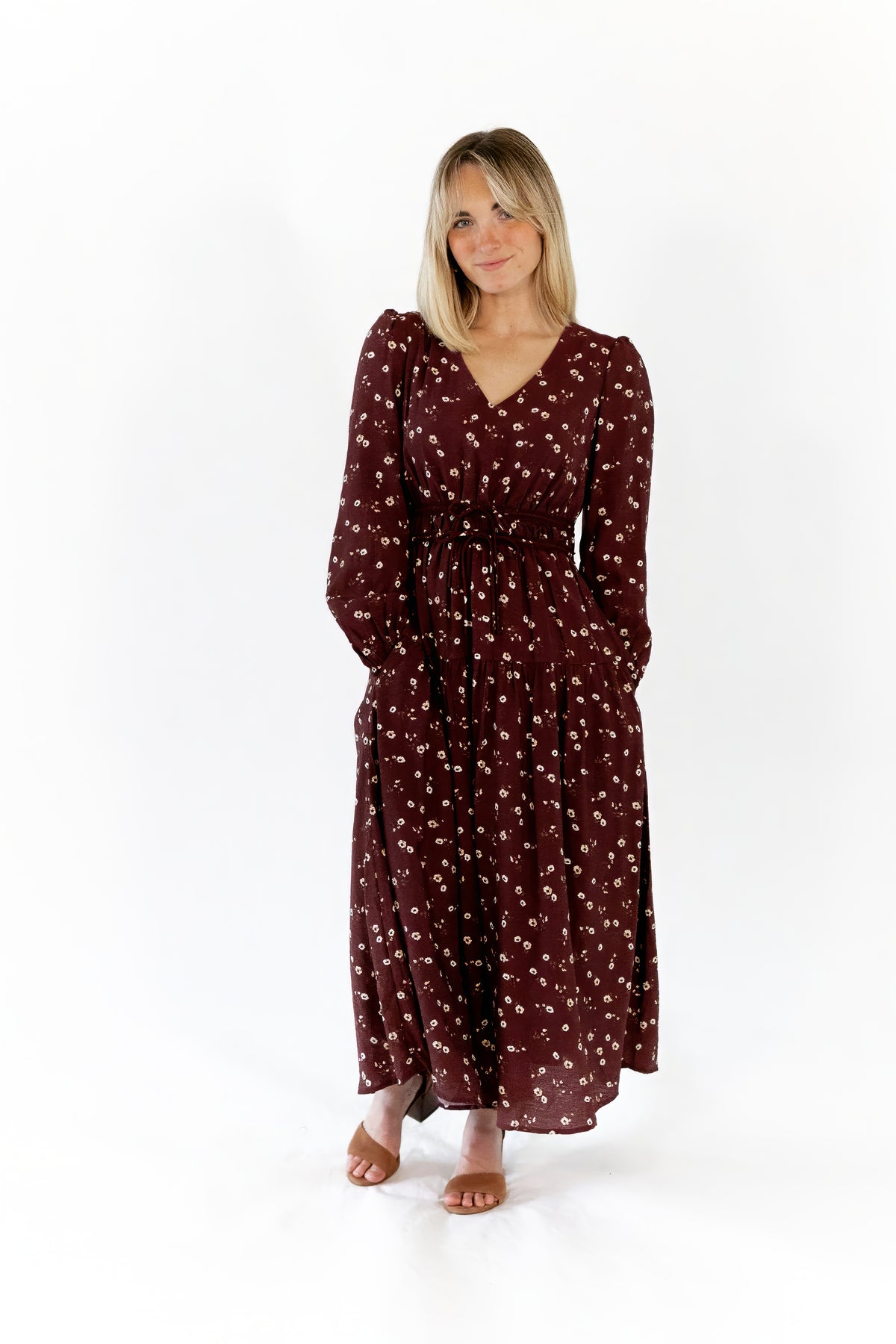 Liza Floral Print Midi Dress