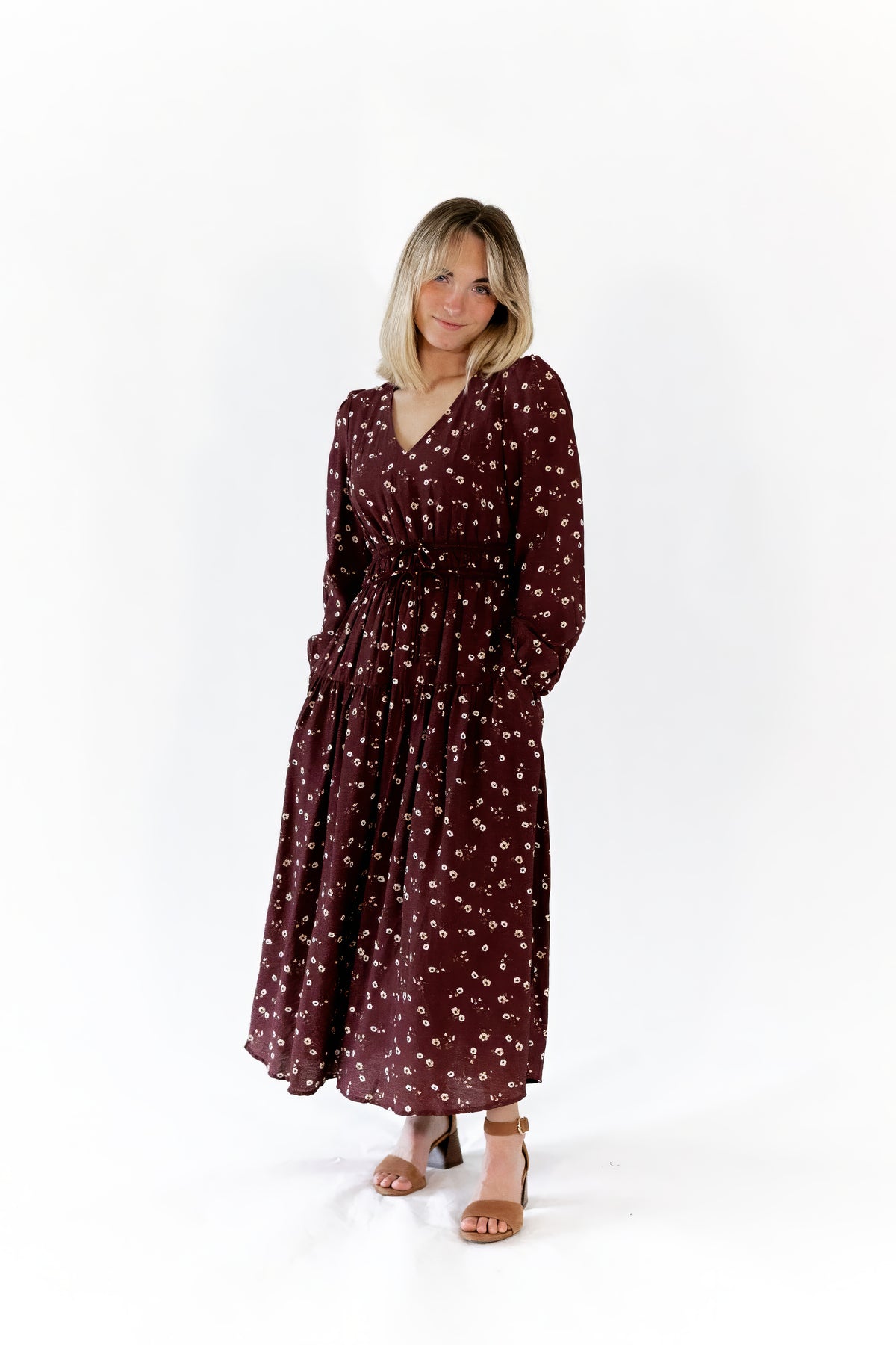 Liza Floral Print Midi Dress
