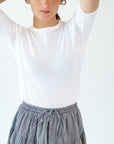 Ilona Knit Half-Sleeve Top · White