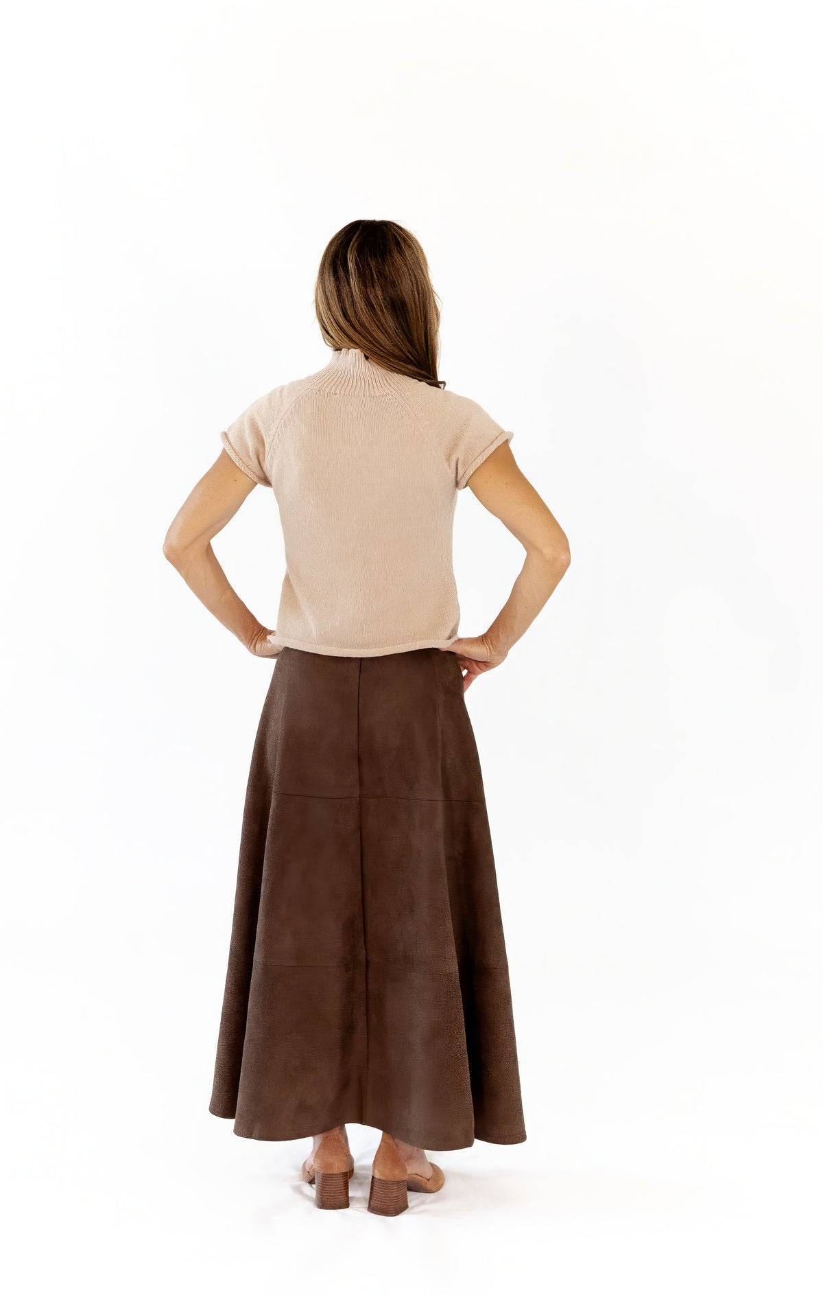 Myra Suede Textured Skirt