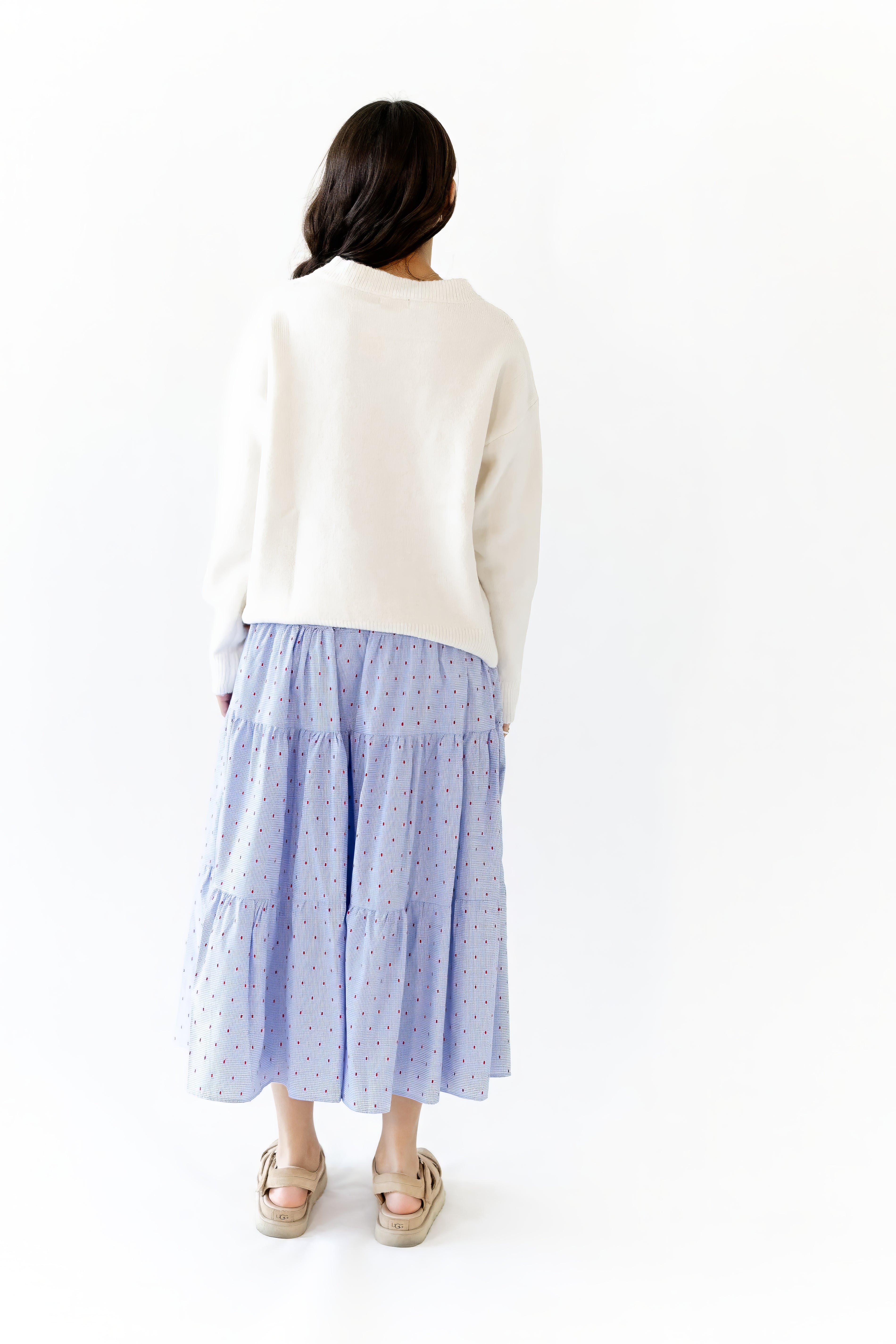 Adria Dotted Midi Skirt