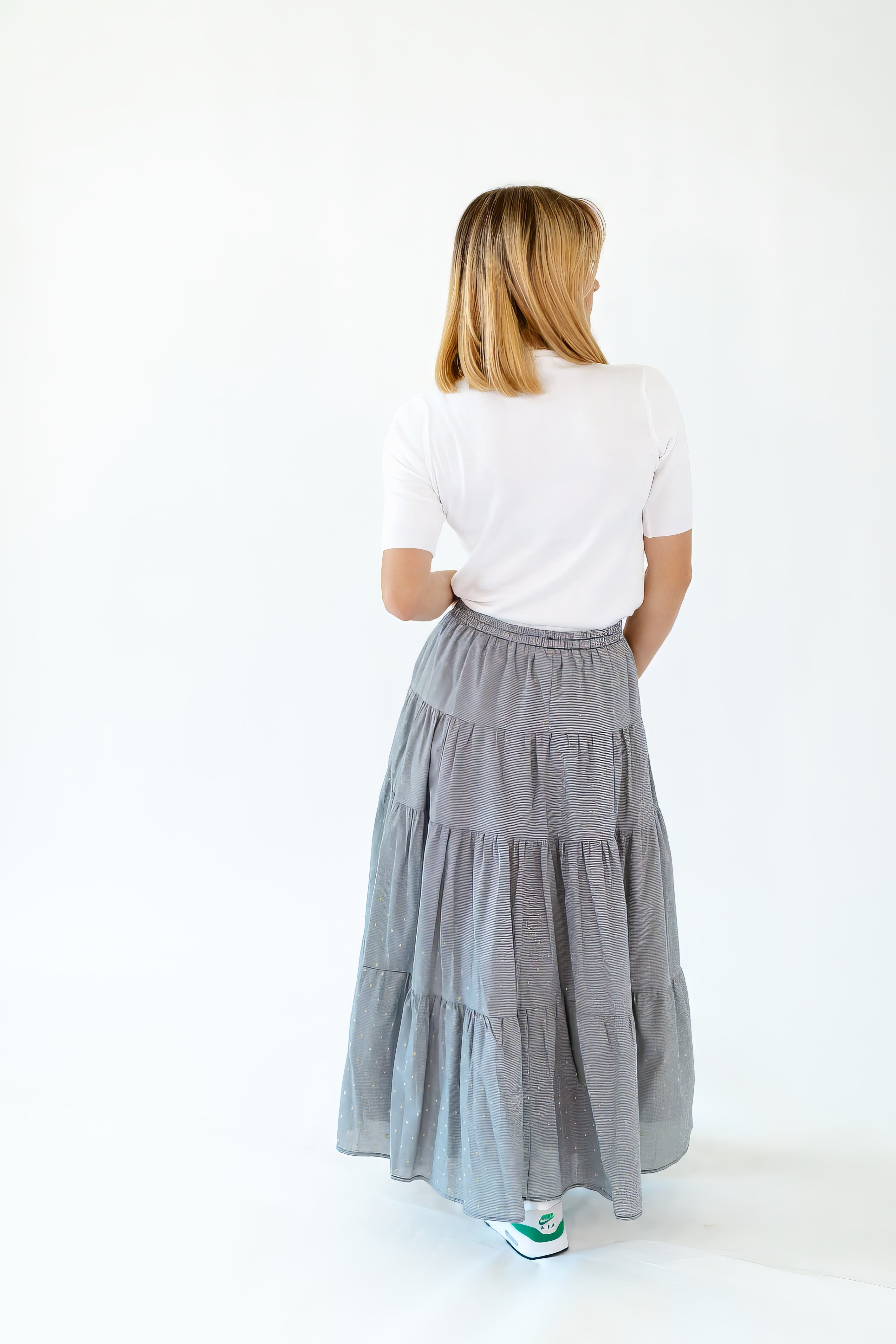 Ilona Knit Half-Sleeve Top · White