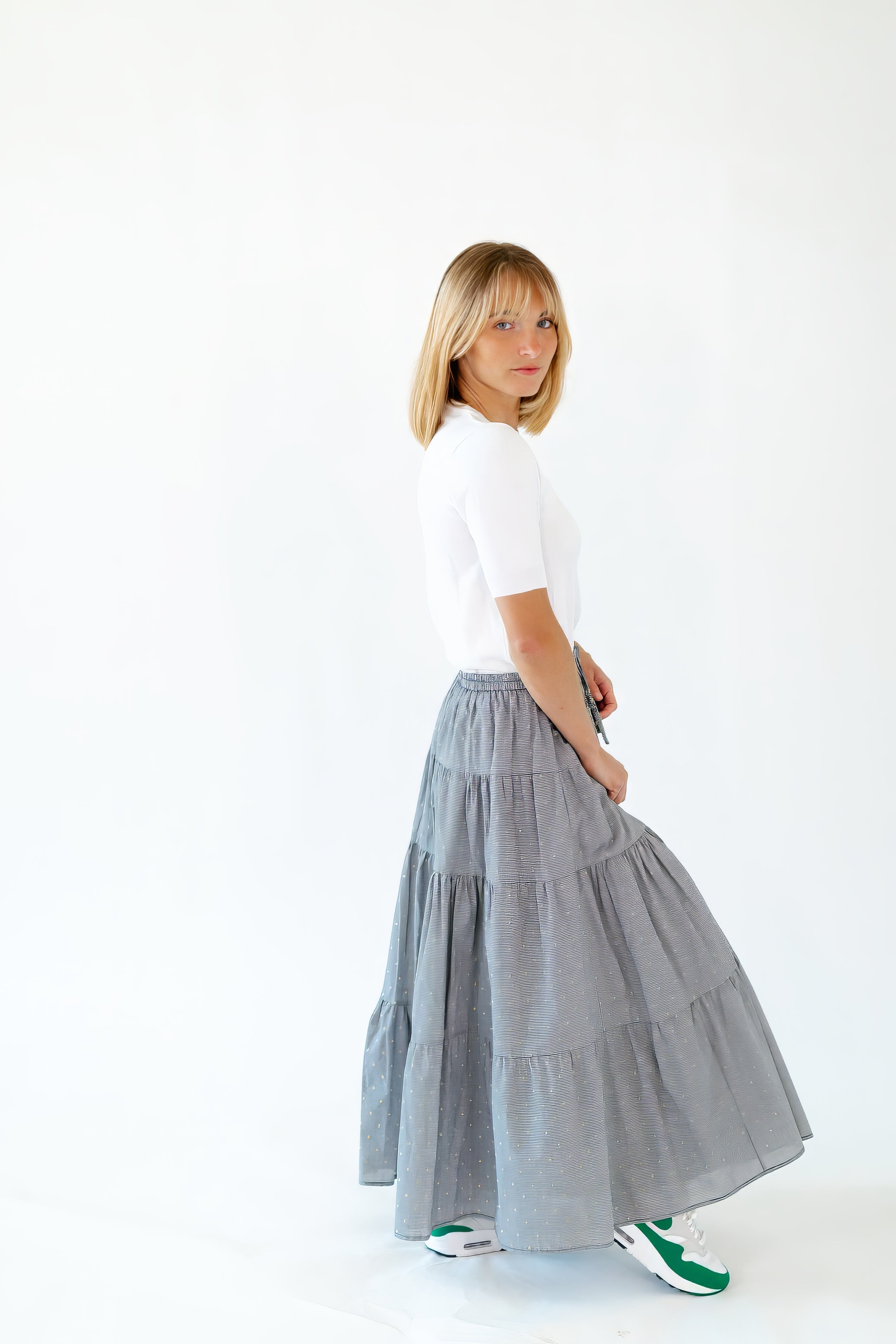 Ilona Knit Half-Sleeve Top · White