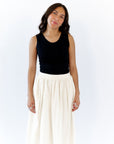Serene Cotton Embroidered Skirt