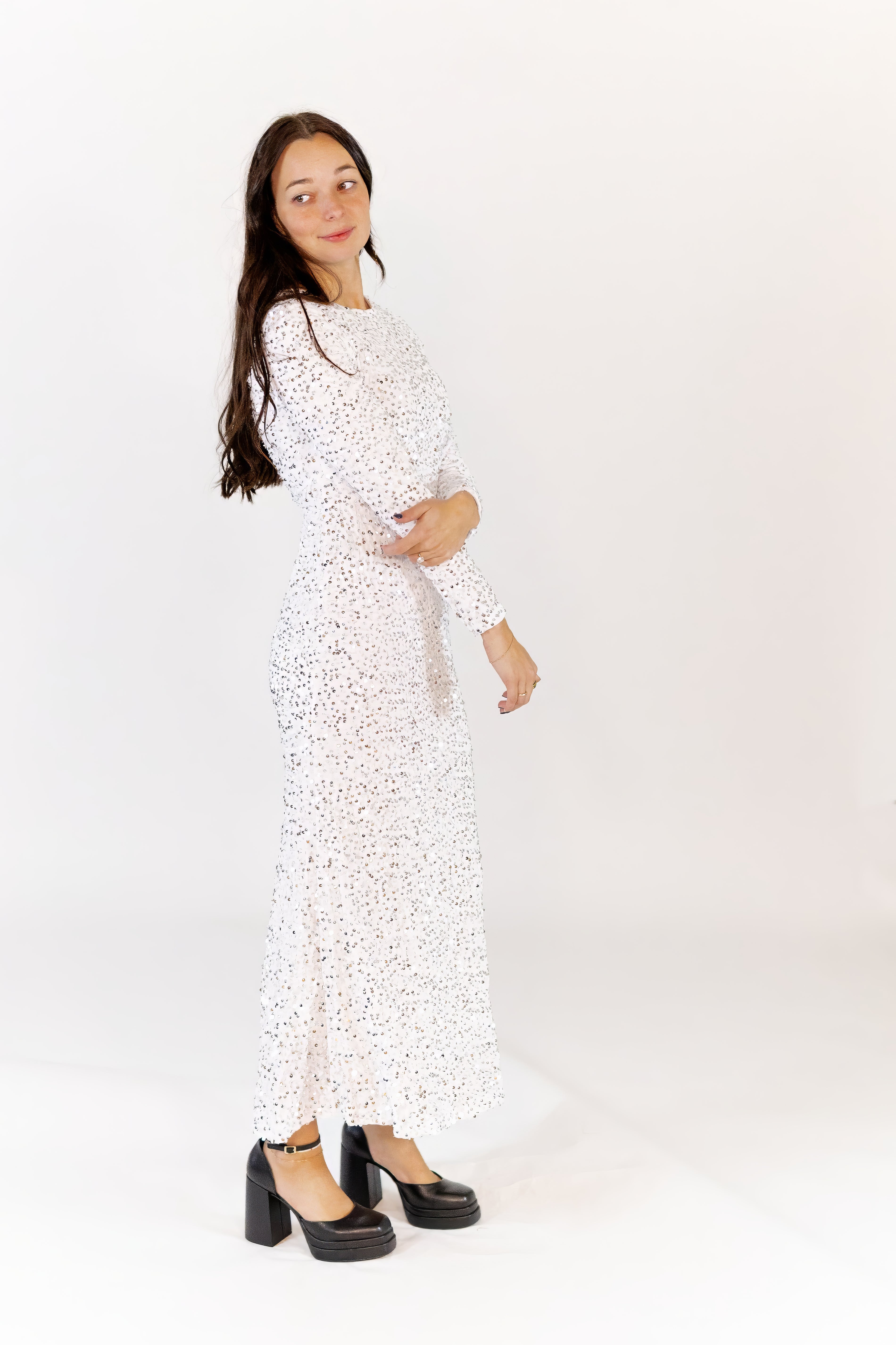 Jacqui Sequin Maxi Dress