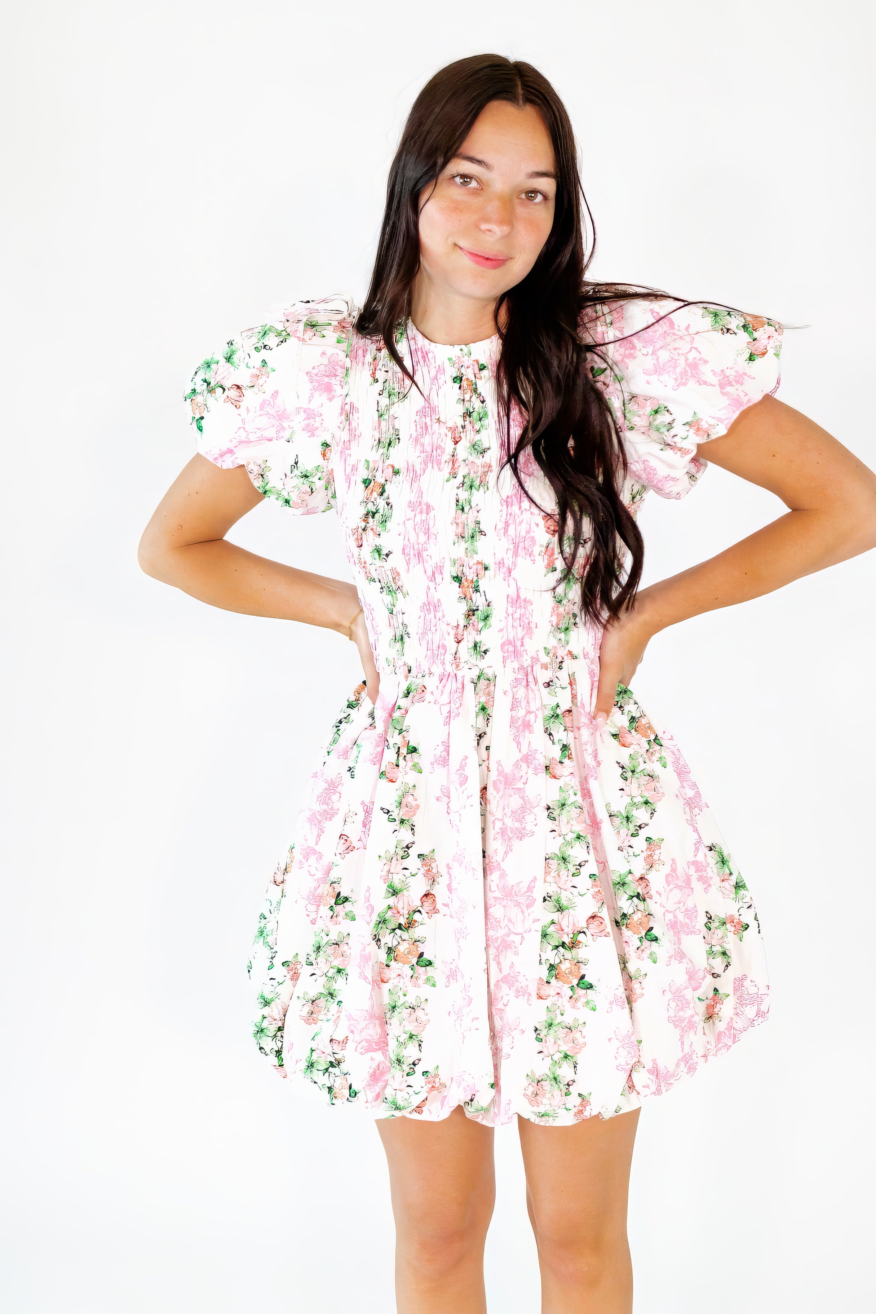 Antoine Bubble Hem Mini Dress