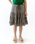 Finn Gingham Knee Length Skirt