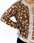 Elara Fawn Print Cardigan