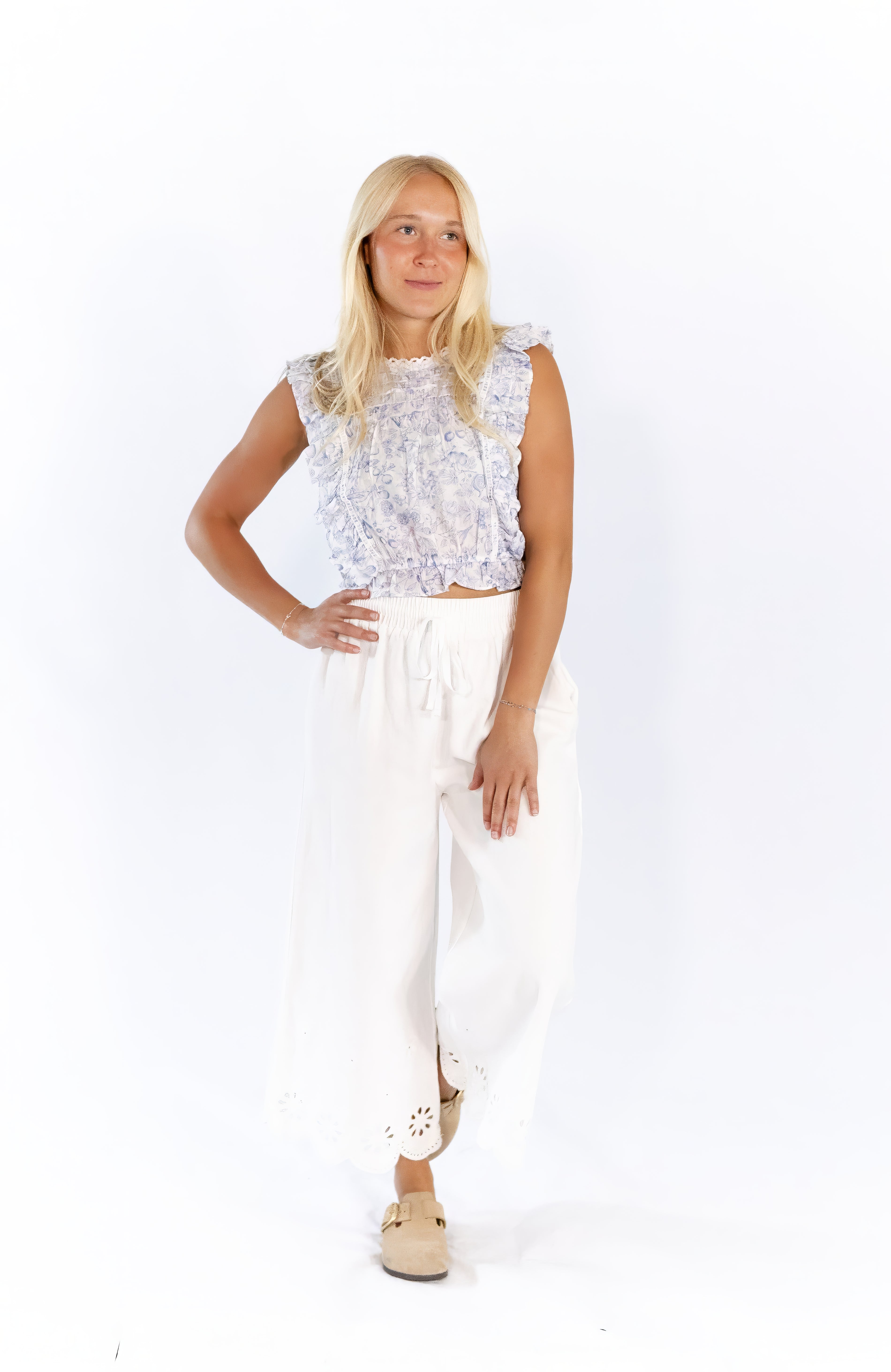 Kiki Floral Bubble Hem Top