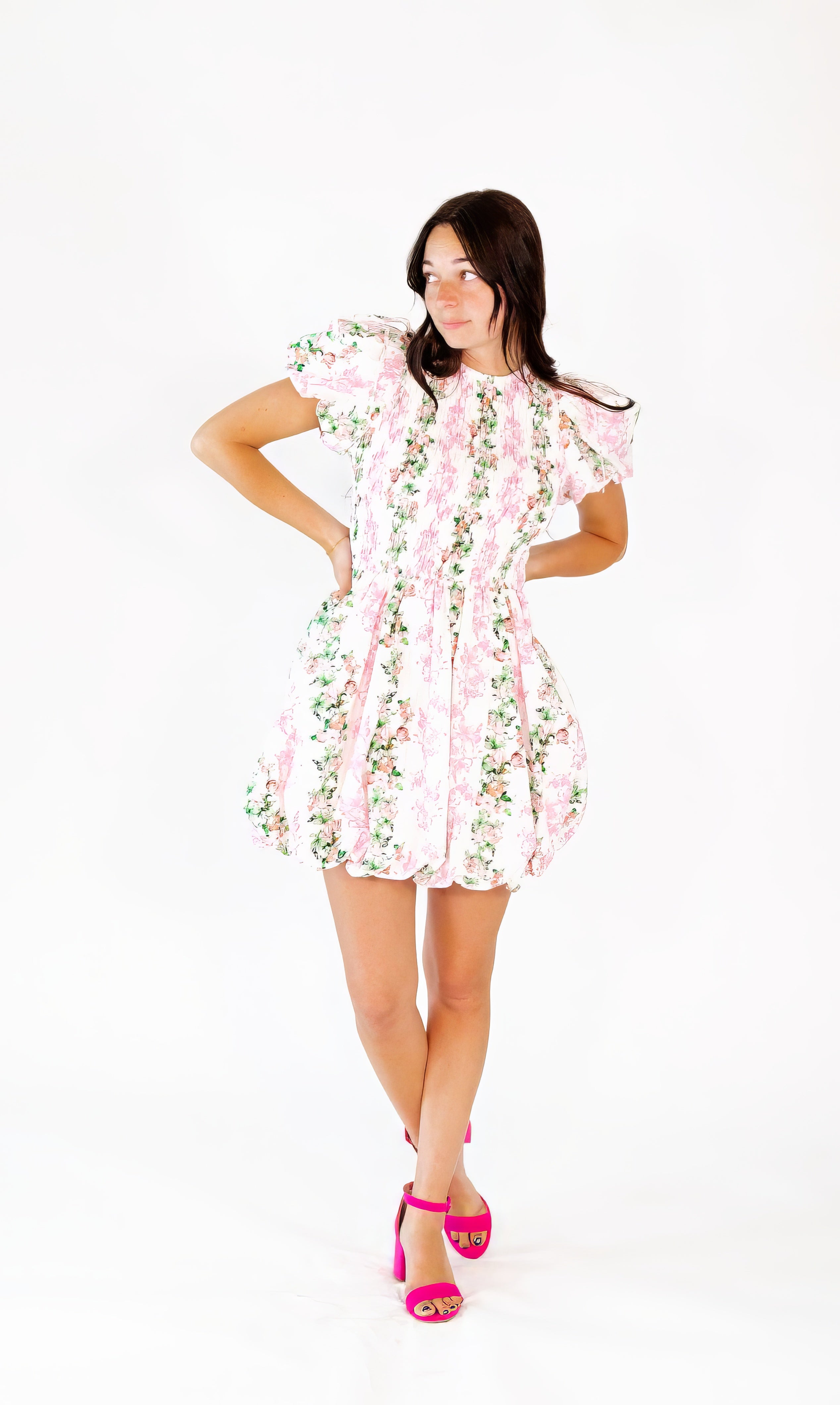 Antoine Bubble Hem Mini Dress